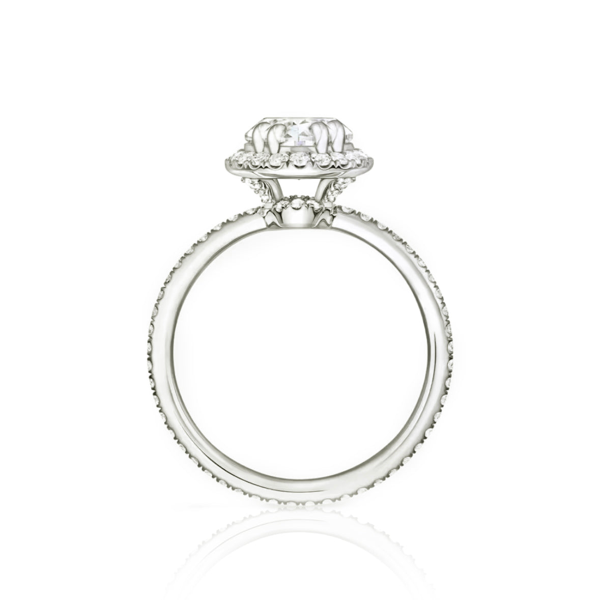 Lili Oval-Shaped Diamond Micropavé Engagement Ring