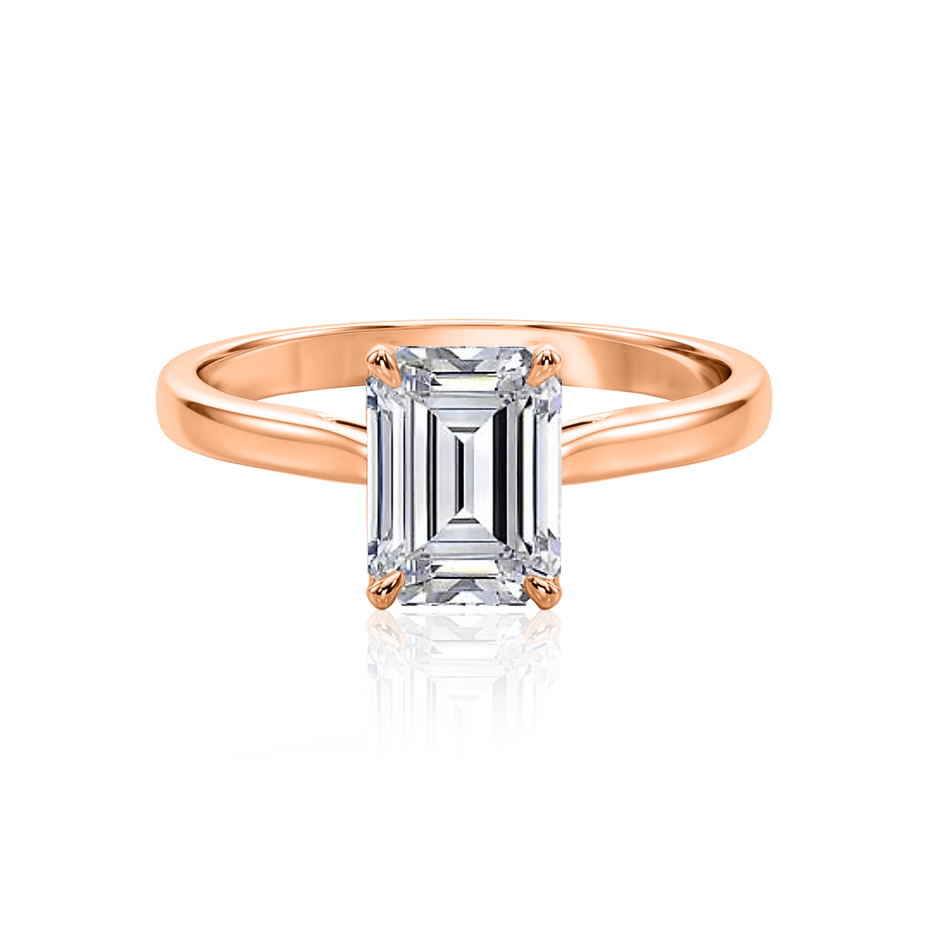 #Metal_14K Rose Gold#Shape_Emerald