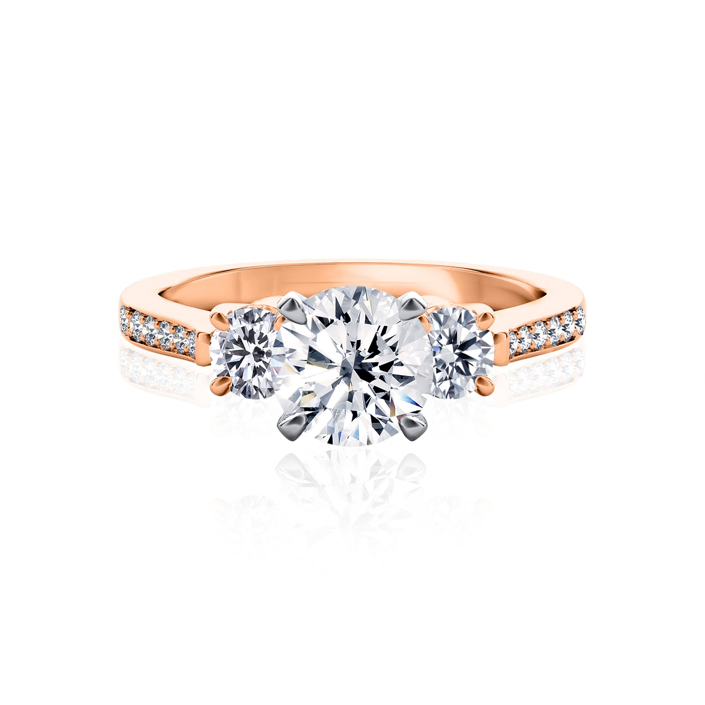 #Metal_14K Rose Gold#Prong_Standard#Shape_Round