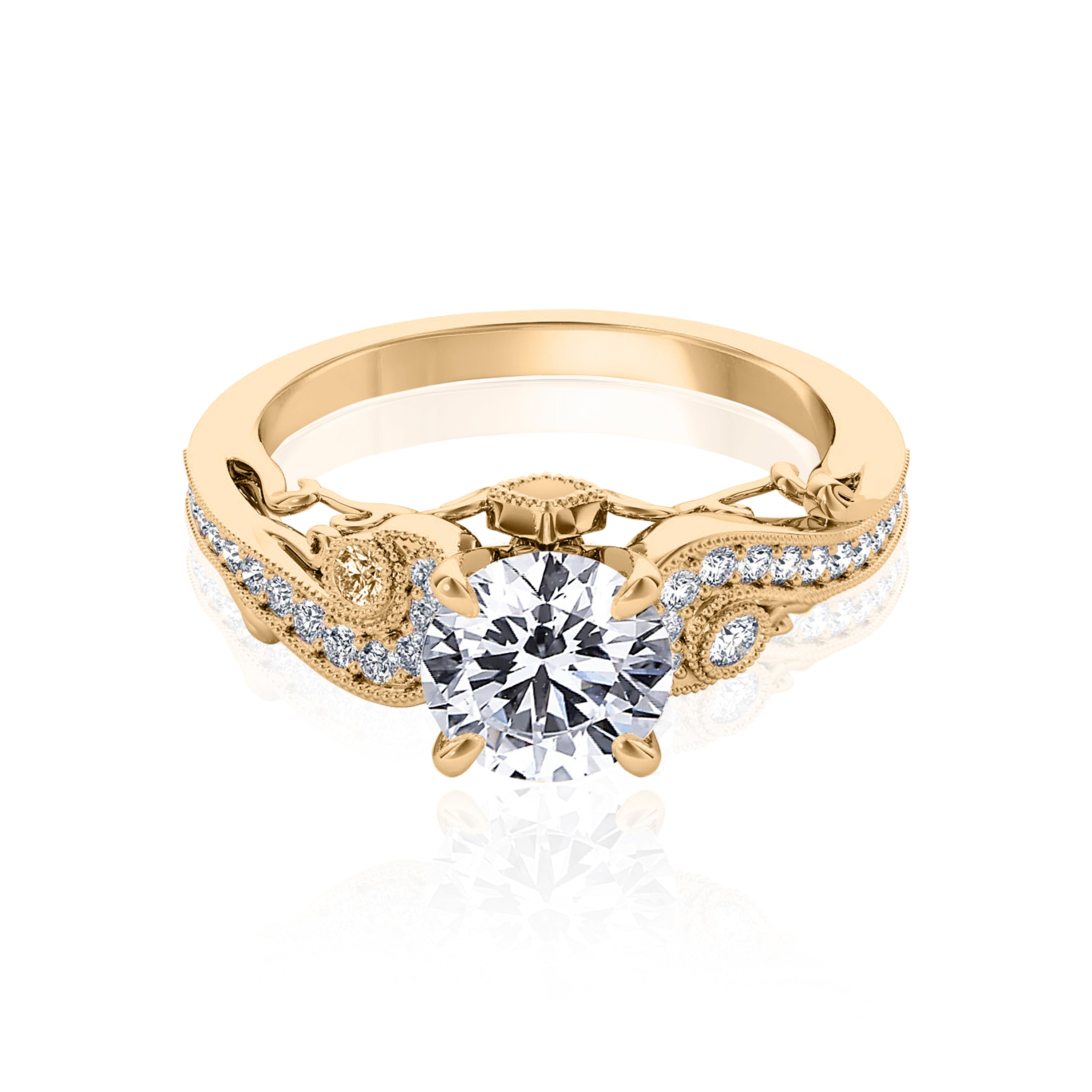 #Metal_14K Yellow Gold#Prong_Standard#Shape_Heart#Metal_18K Yellow Gold