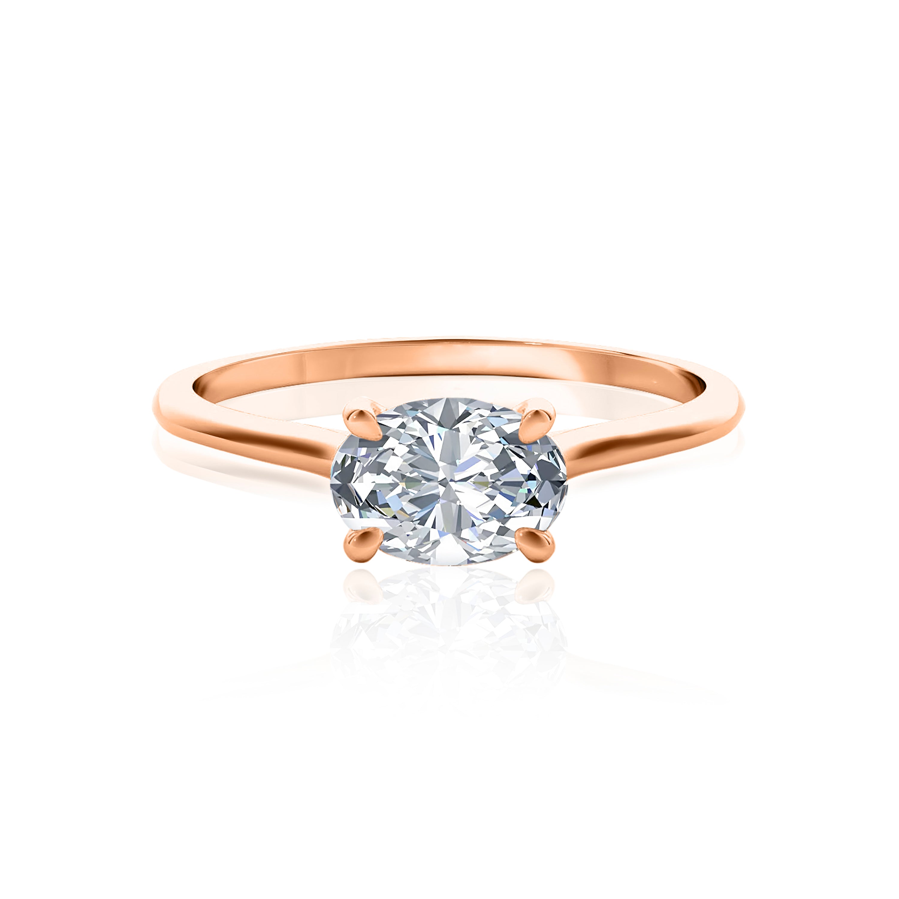 #Metal_14K Rose Gold#Prong_Standard#Shape_Oval#Metal_18K Rose Gold