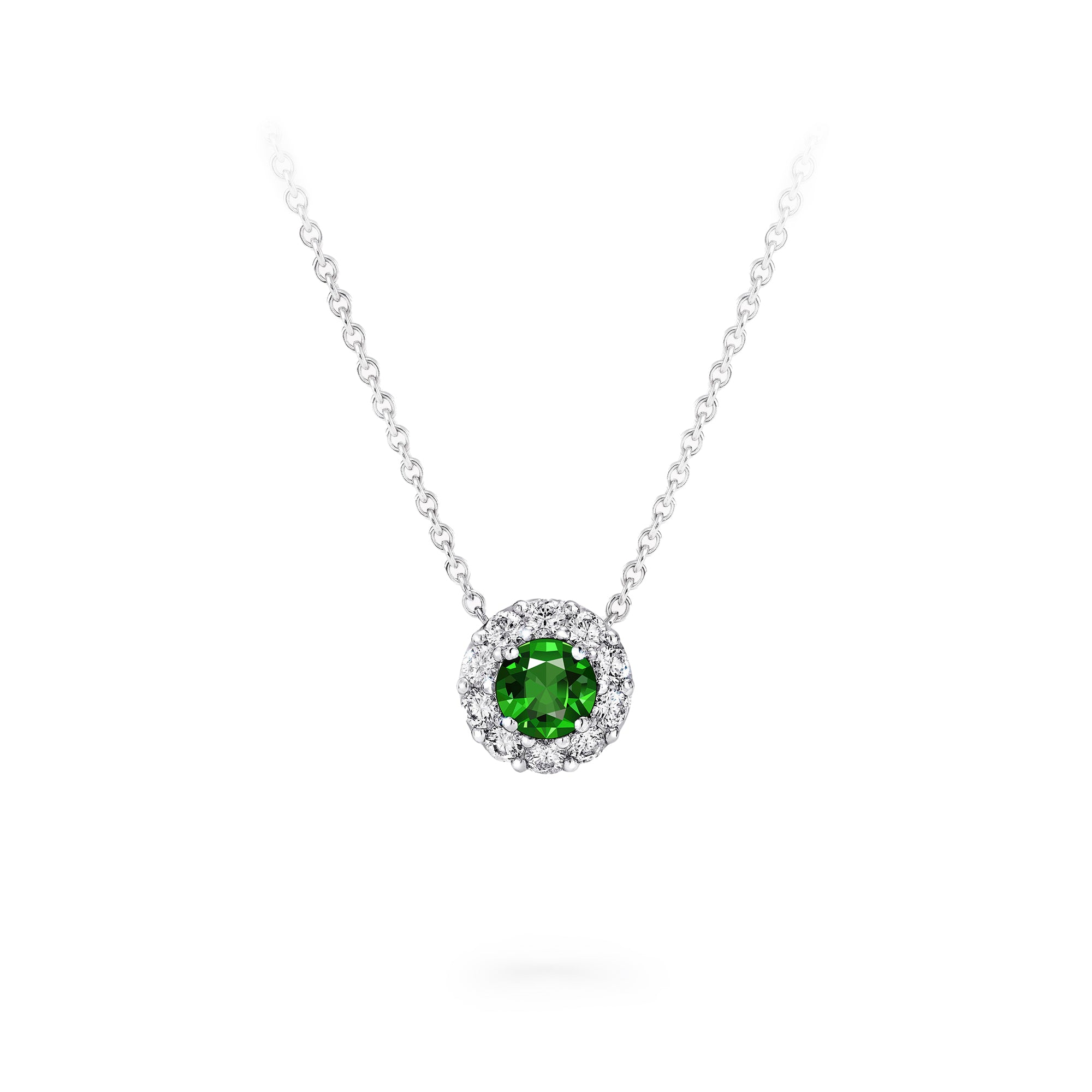 Emerald Halo Pendant