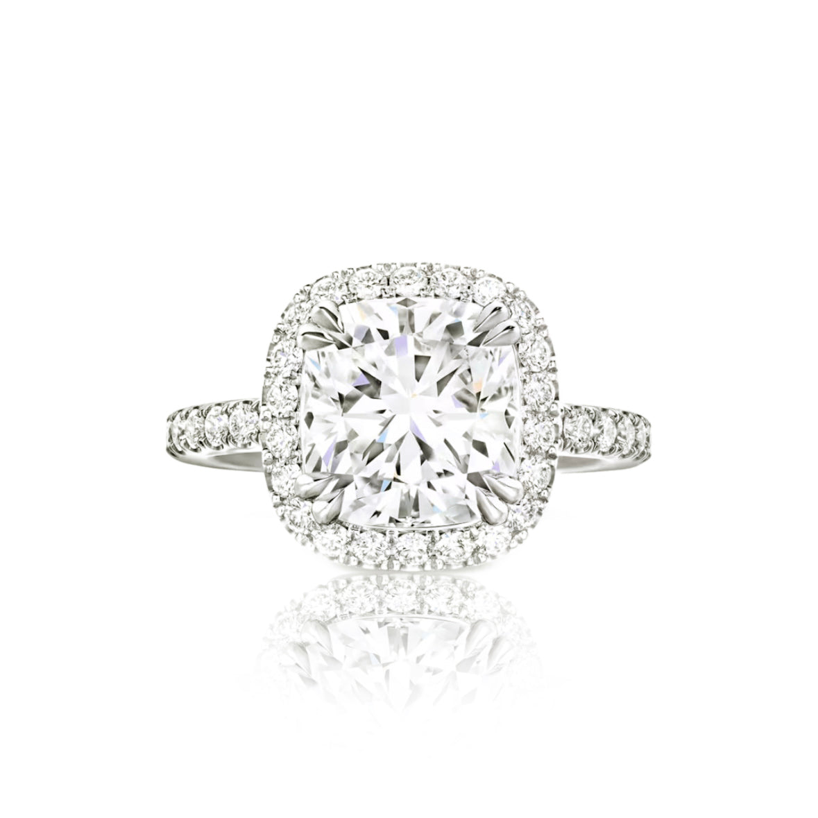 Lili Cushion-Cut Diamond Micropavé Engagement Ring