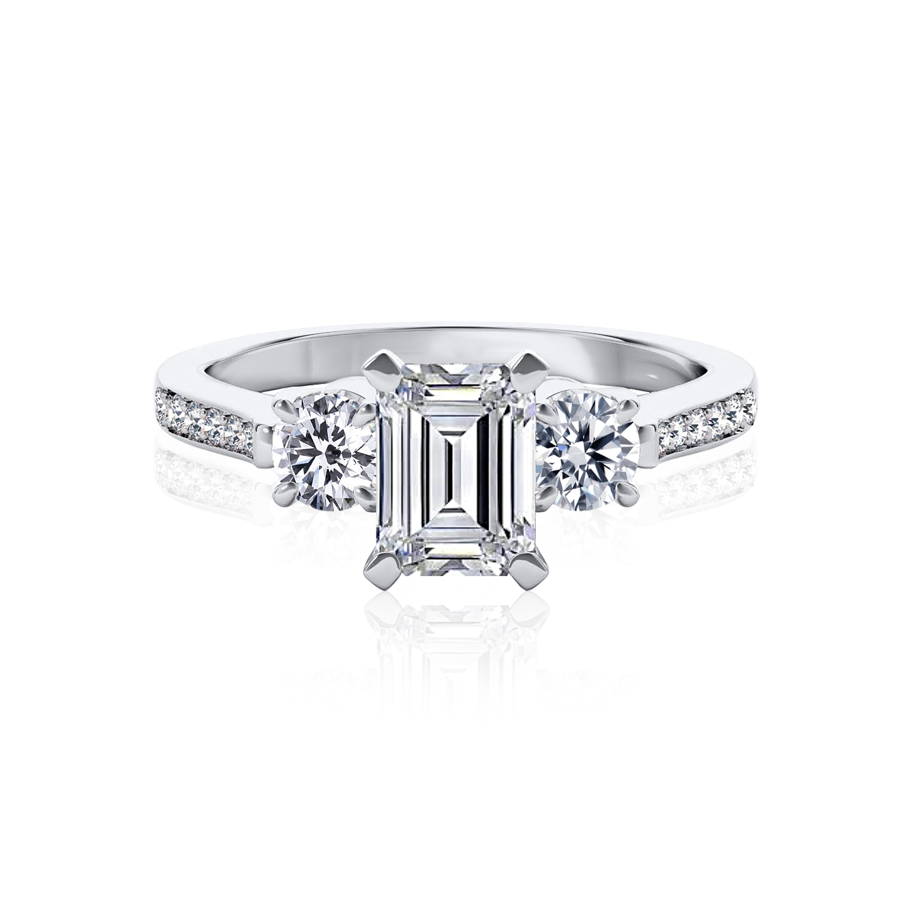 #Metal_14K White Gold#Prong_Standard#Shape_Emerald#Metal_18K White Gold#Metal_Platinum