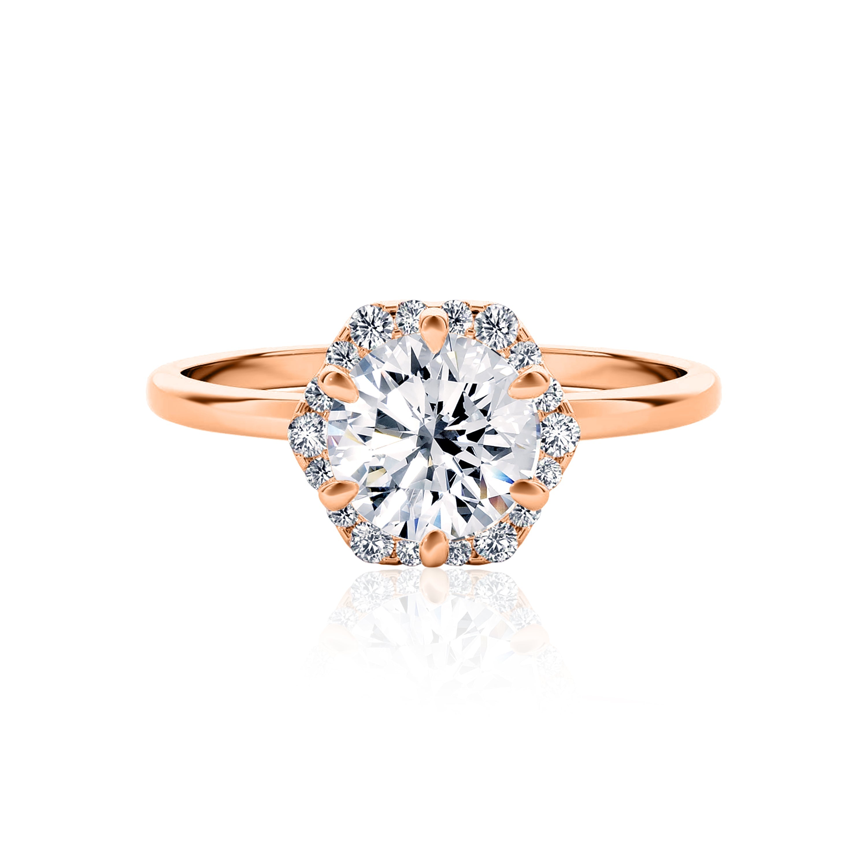 #Metal_14K Rose Gold#Prong_Standard#Shape_Round