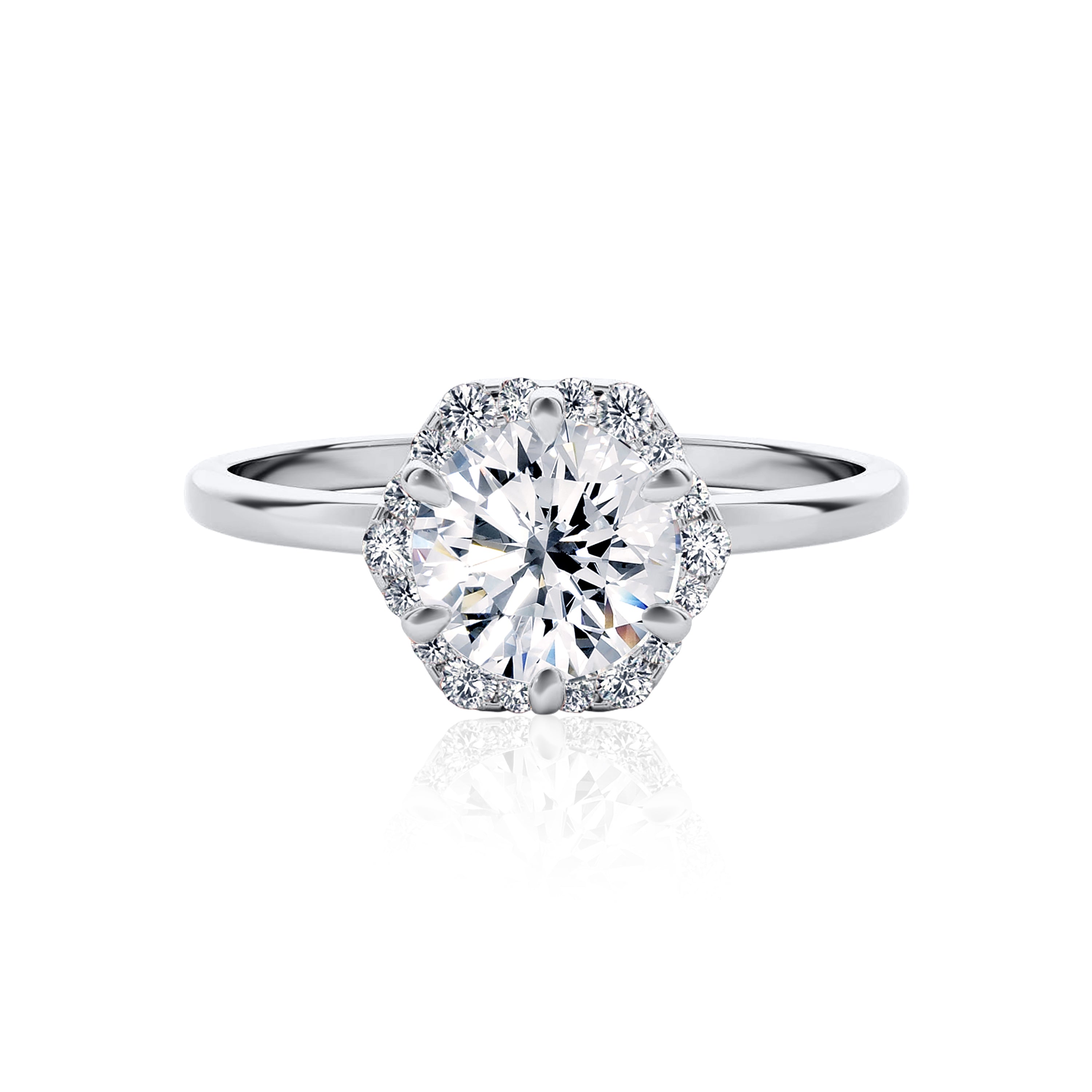 #Metal_14K White Gold#Prong_Standard#Shape_Round#Metal_18K White Gold