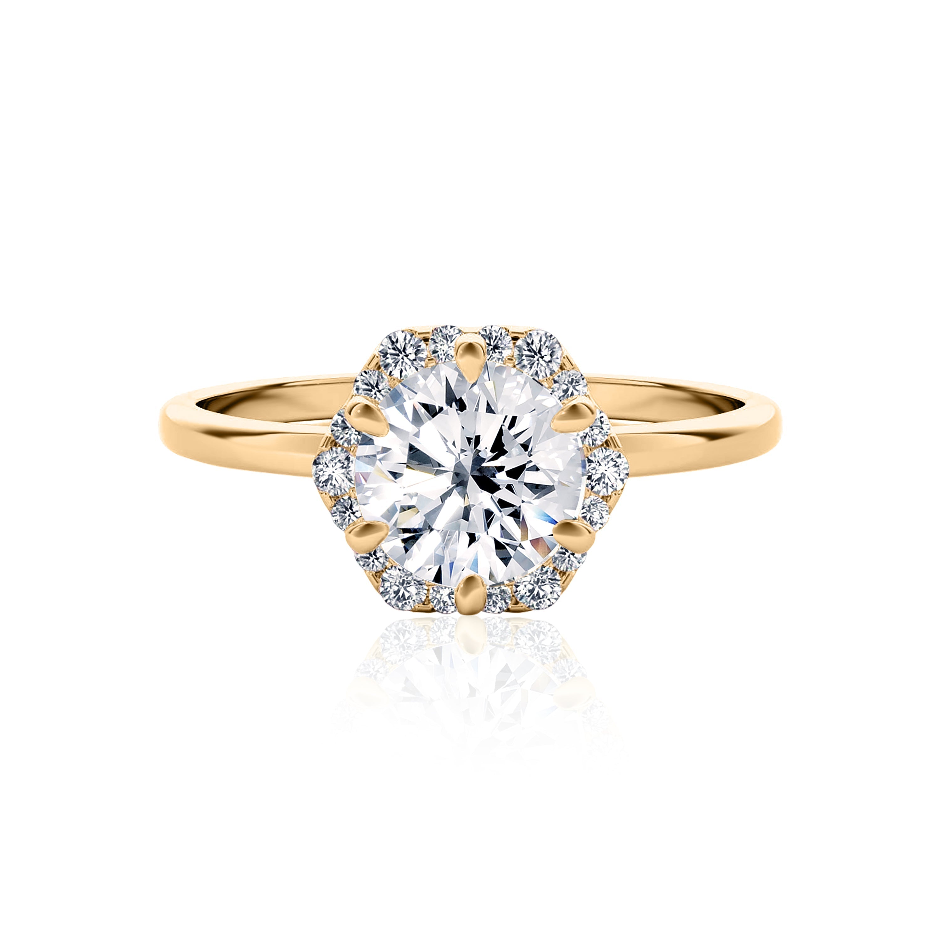 #Metal_14K Yellow Gold#Prong_Standard#Shape_Round#Metal_18K Yellow Gold