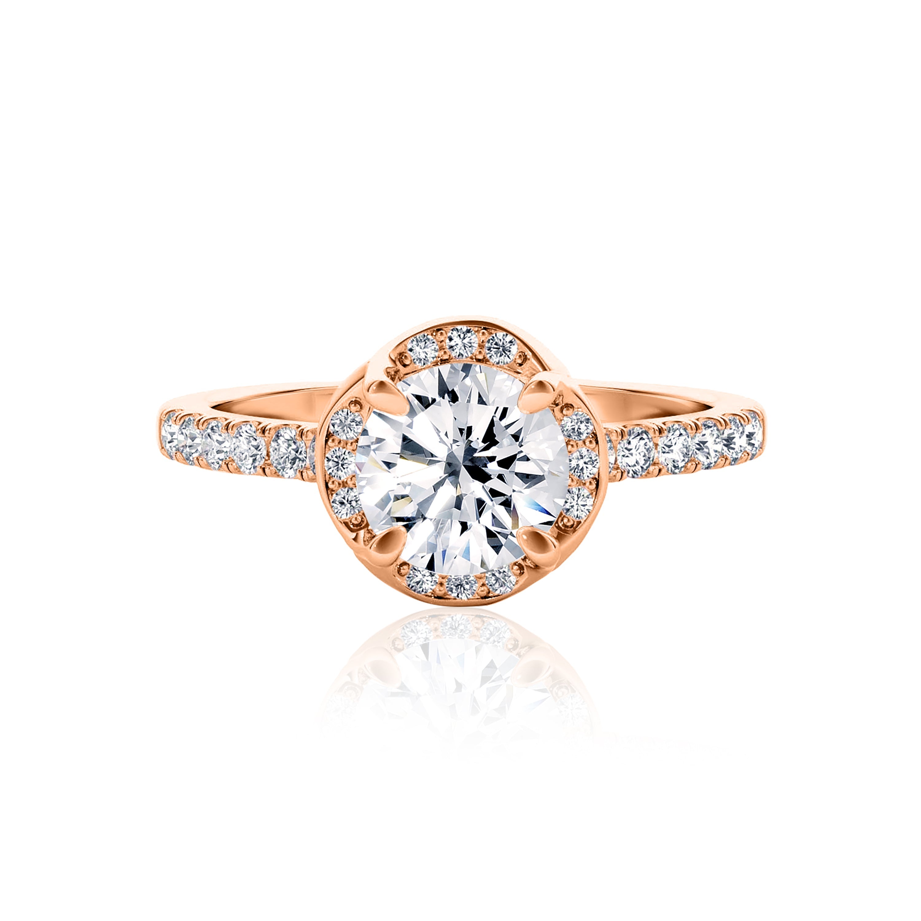 #Metal_14K Rose Gold#Prong_Standard#Shape_Round