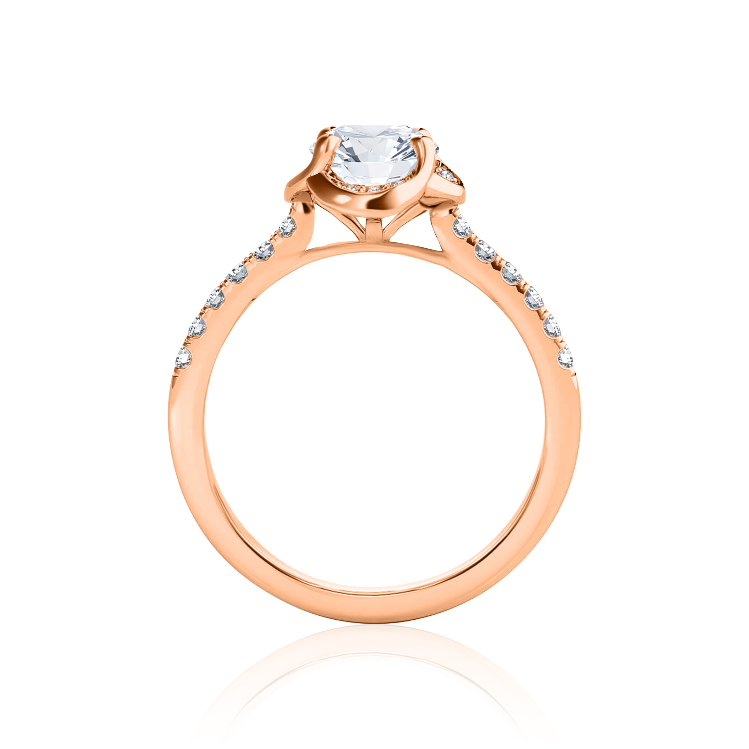 #Metal_14K Rose Gold#Prong_Standard#Shape_Round