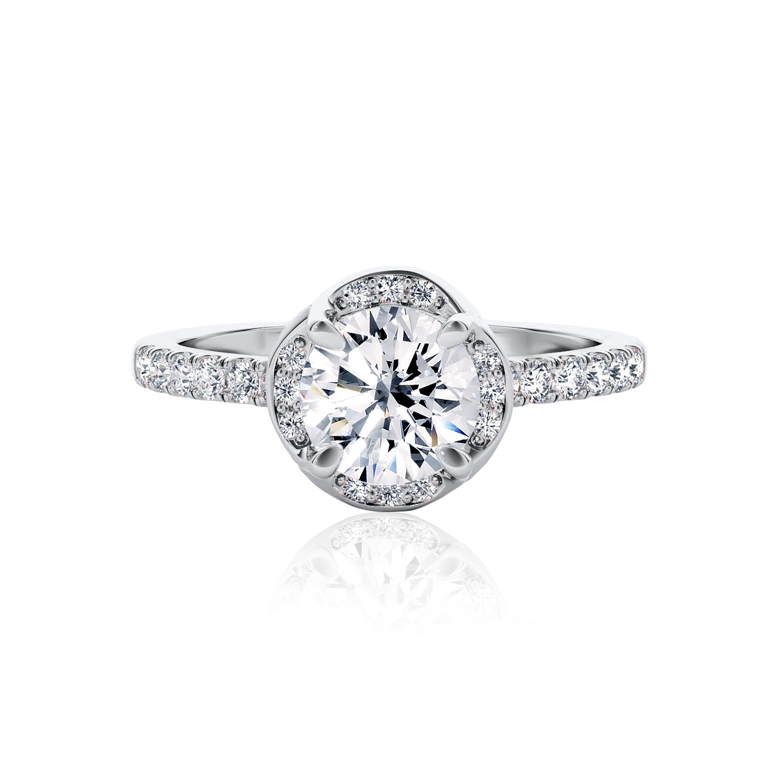 #Metal_14K White Gold#Prong_Standard#Shape_Round#Metal_18K White Gold