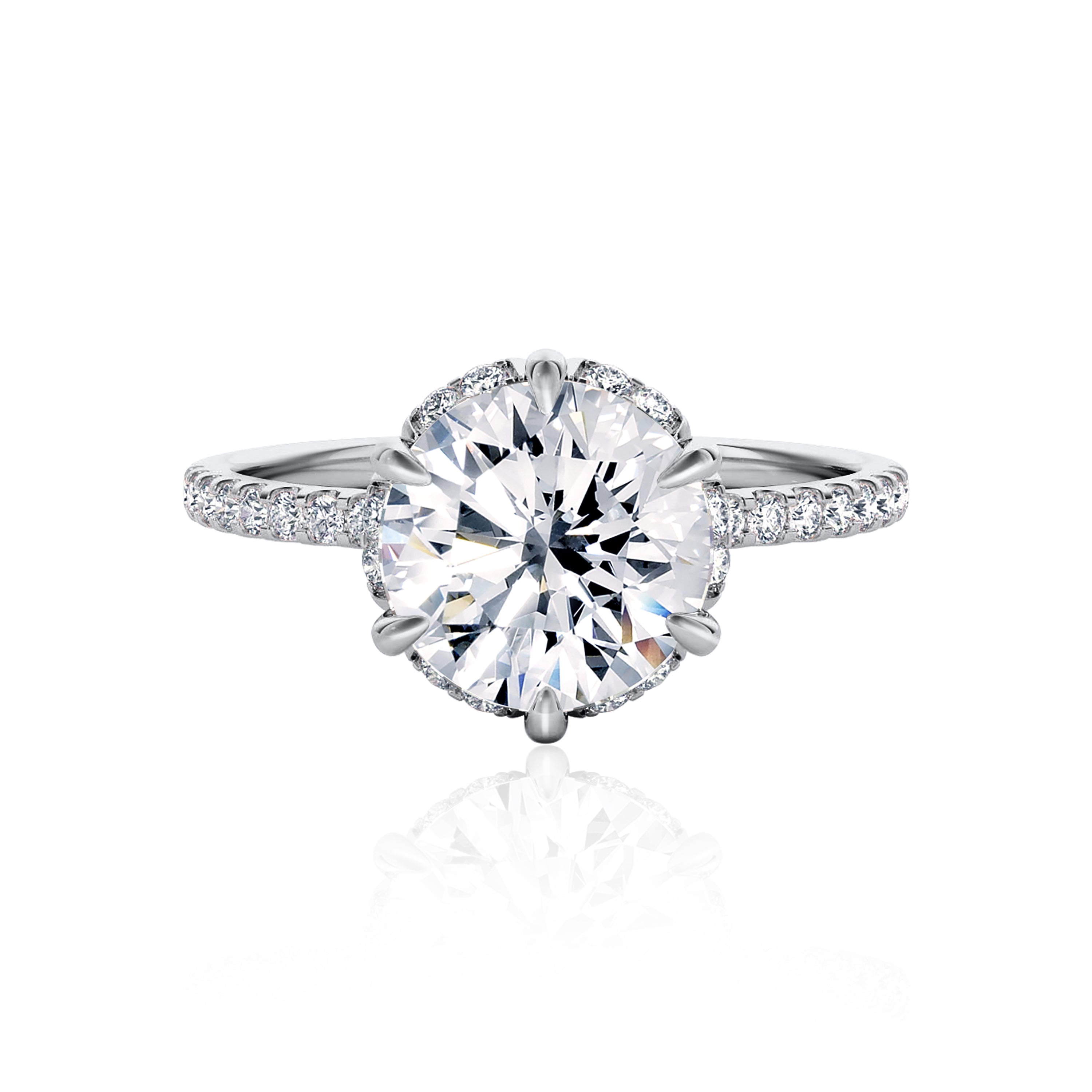 #Metal_14K White Gold#Prong_Standard#Shape_Round#Metal_18K White Gold