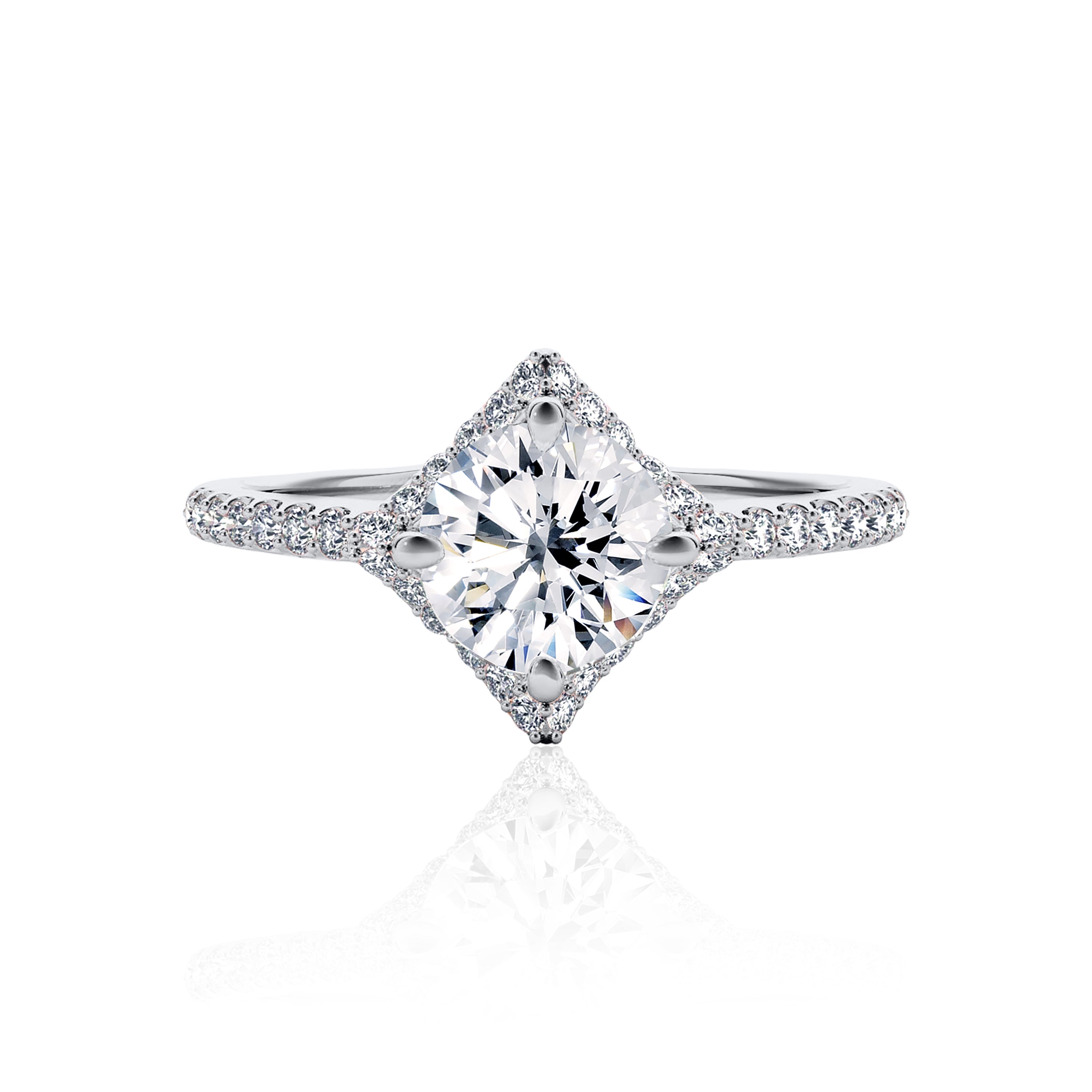 #Metal_14K White Gold#Prong_Standard#Shape_Round#Metal_18K White Gold