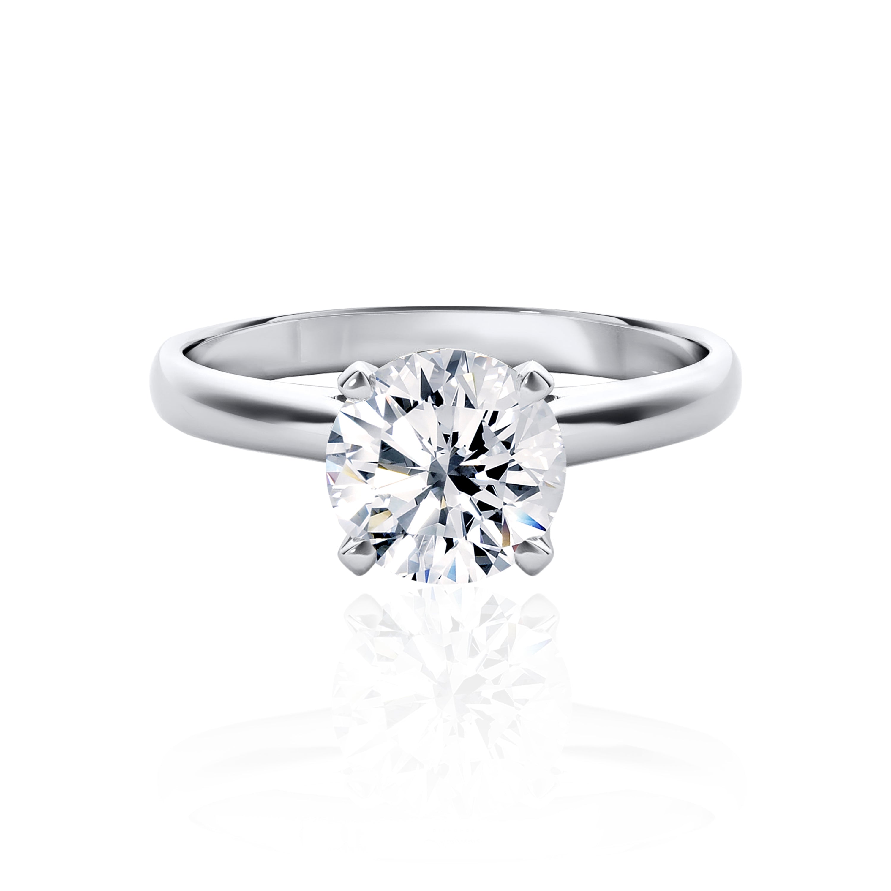 #Metal_14K White Gold#Prong_Standard#Shape_Round