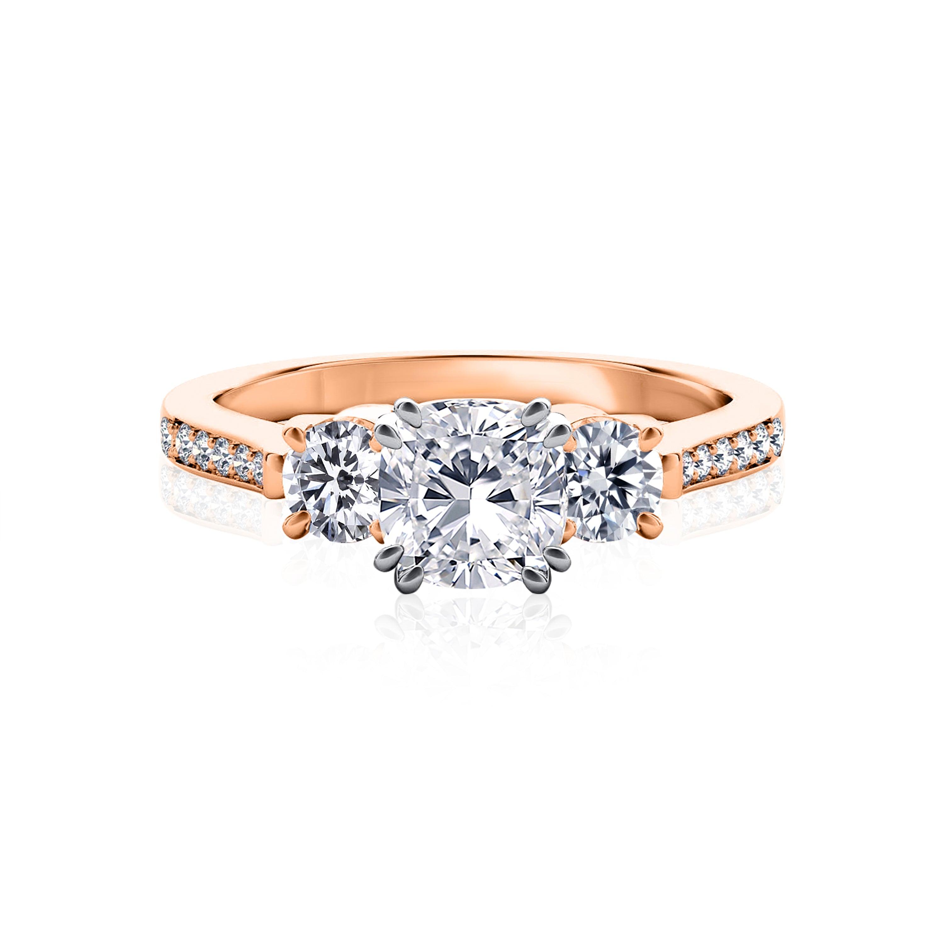 #Metal_14K Rose Gold#Prong_Standard#Shape_Cushion