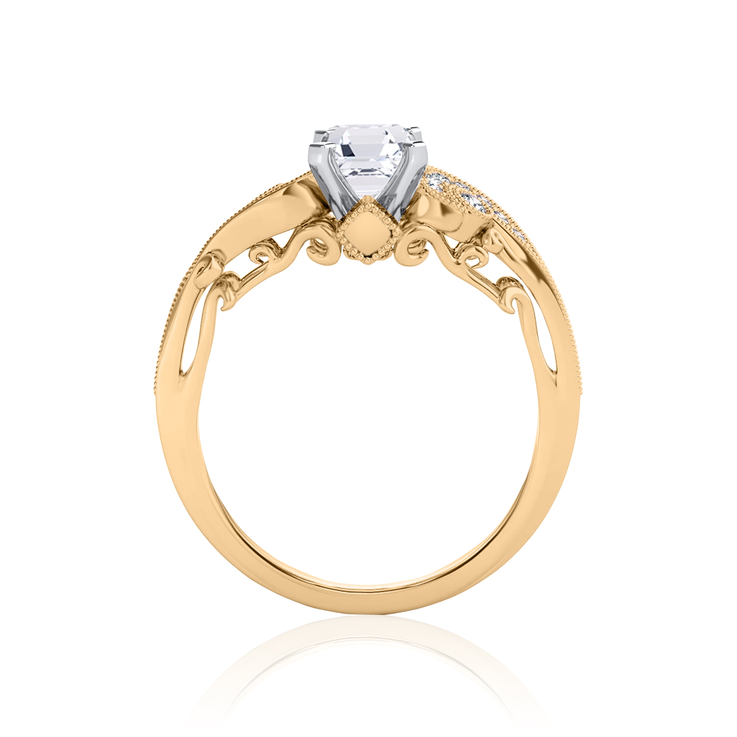 #Metal_14K Yellow Gold#Prong_Standard#Shape_Emerald#Metal_18K Yellow Gold