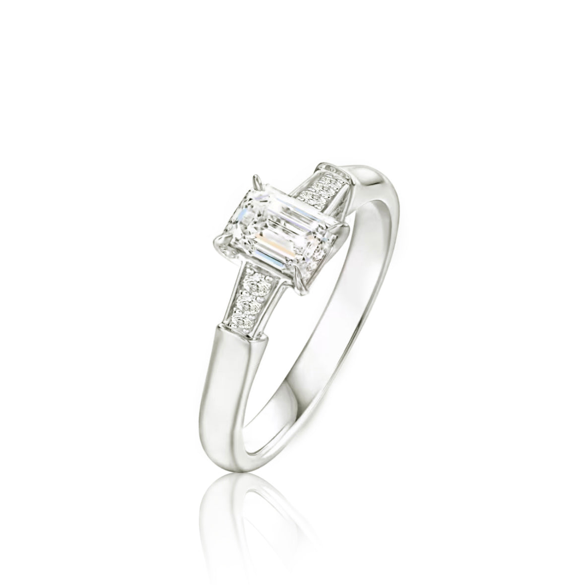 BonVoy Emerald-Cut Engagement Ring