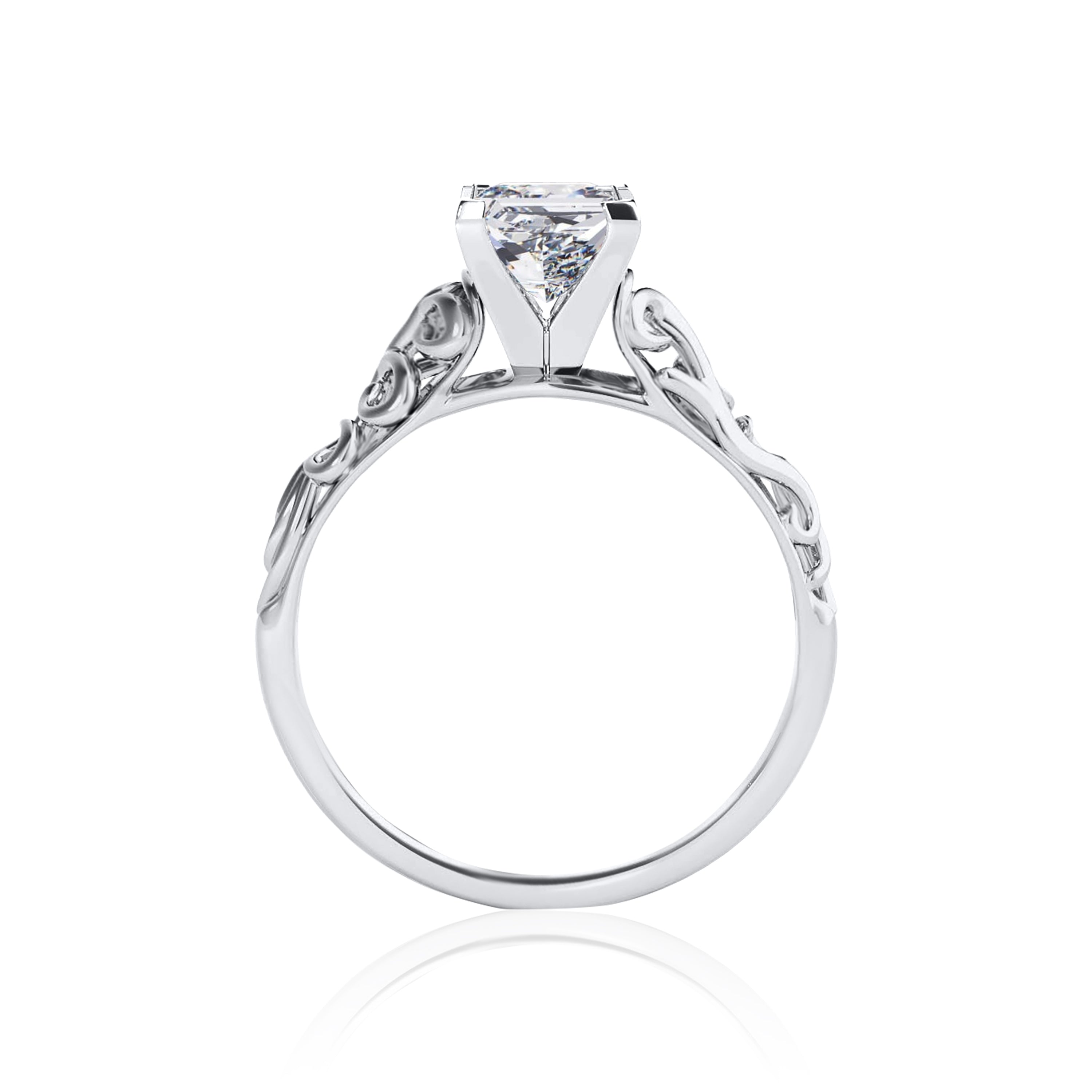 #Metal_14K White Gold#Prong_Standard#Shape_Princess#Metal_18K White Gold#Metal_Platinum