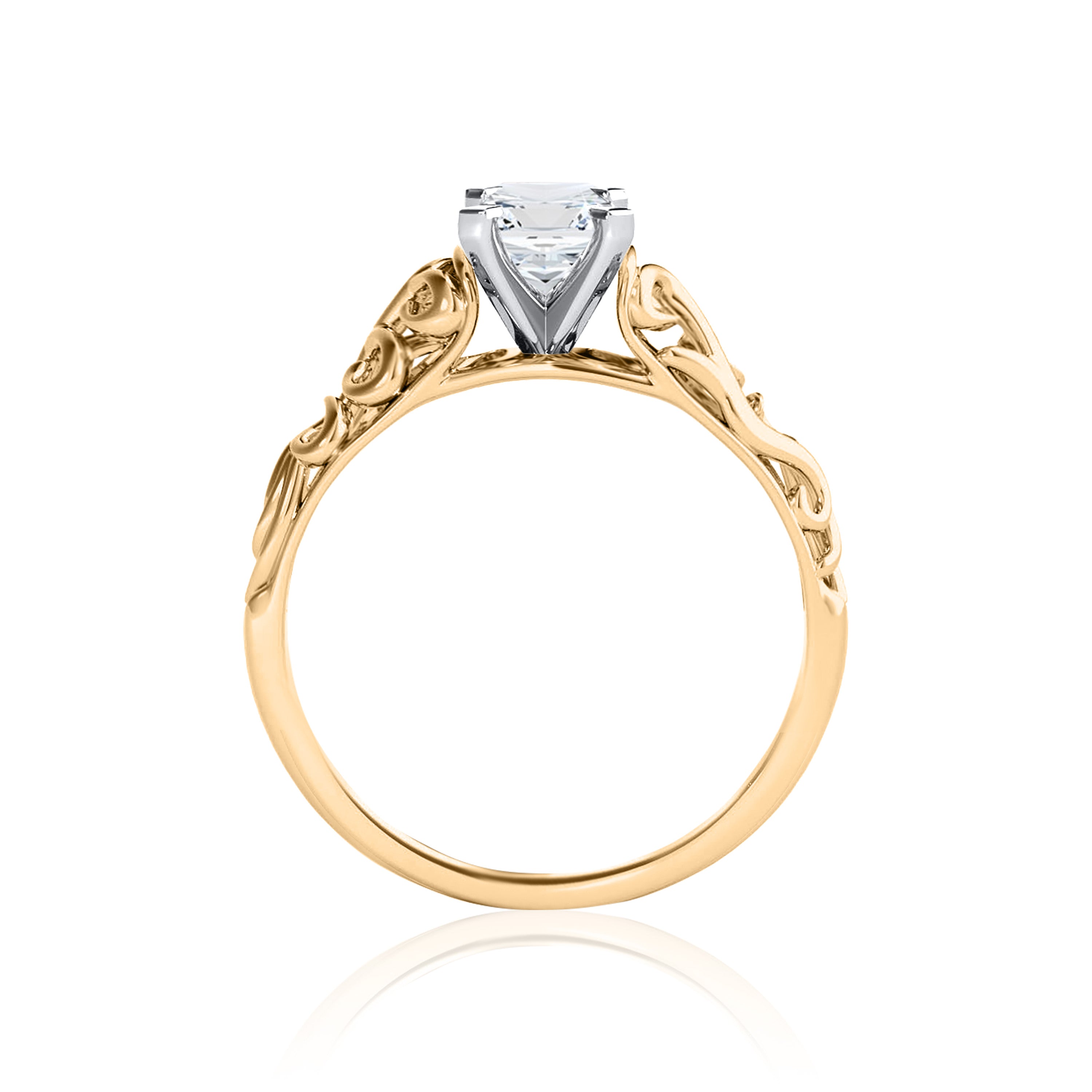 #Metal_14K Yellow Gold#Prong_Standard#Shape_Radiant#Metal_18K Yellow Gold