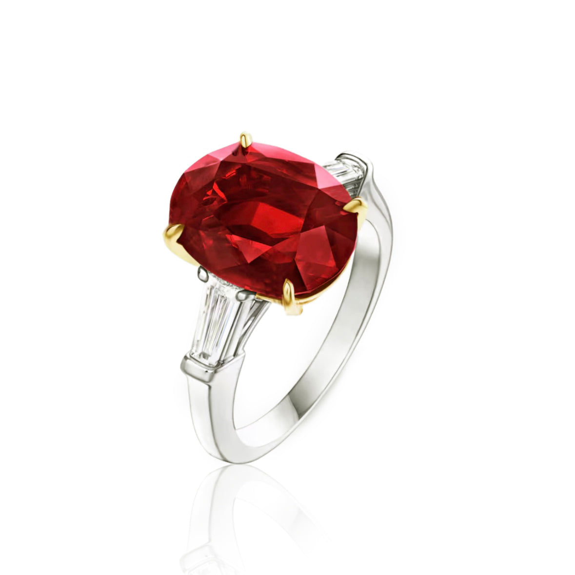 Phoenix Oval Ruby Ring