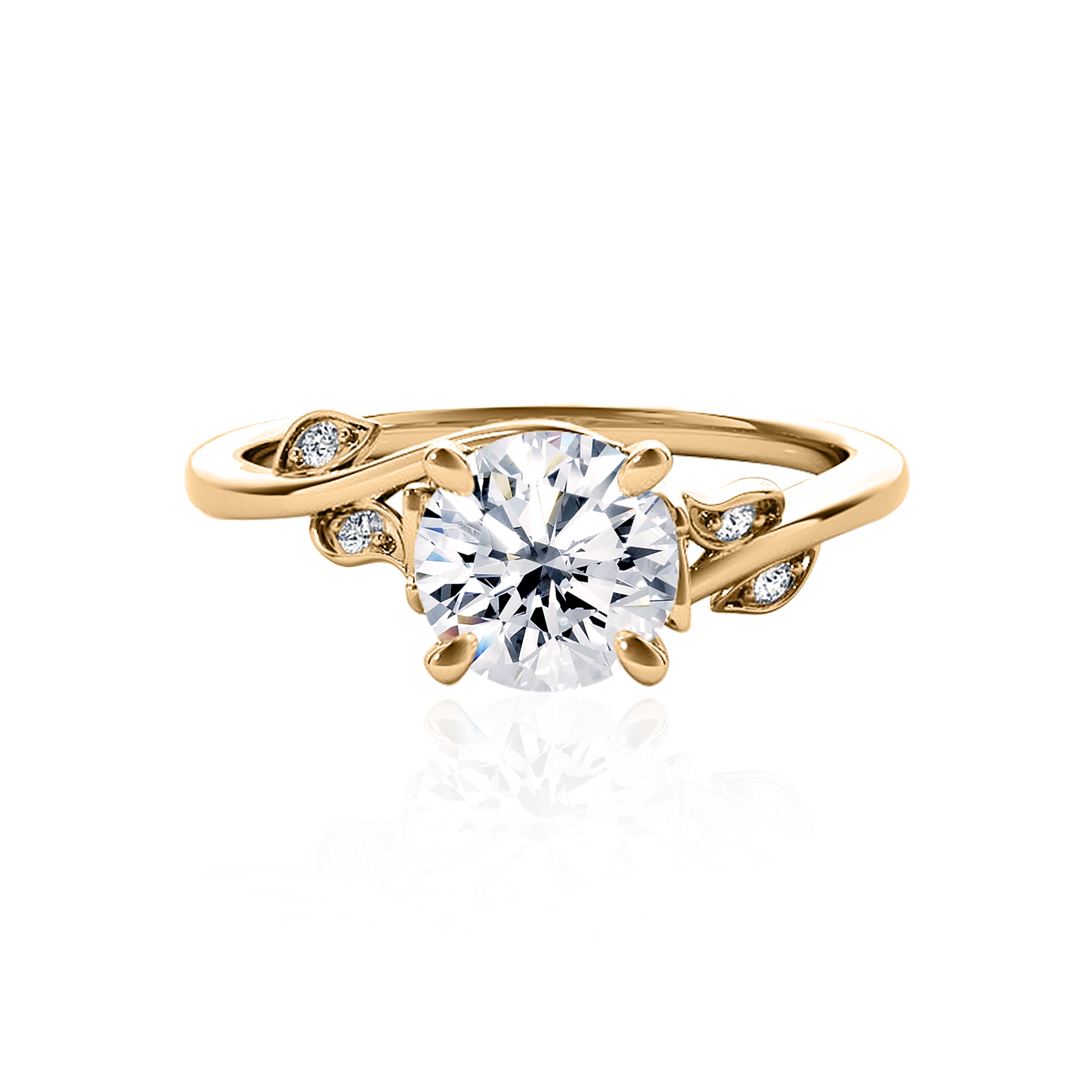 #Metal_14K Yellow Gold#Prong_Standard#Shape_Round#Metal_18K Yellow Gold