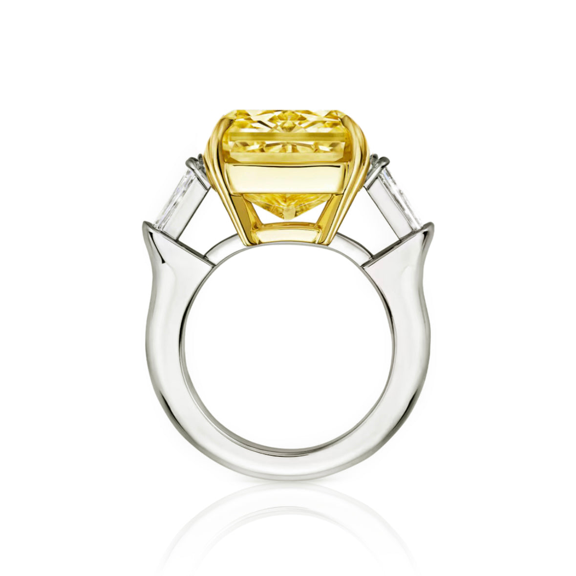 Blossom Radiant-Cut Yellow Diamond Ring