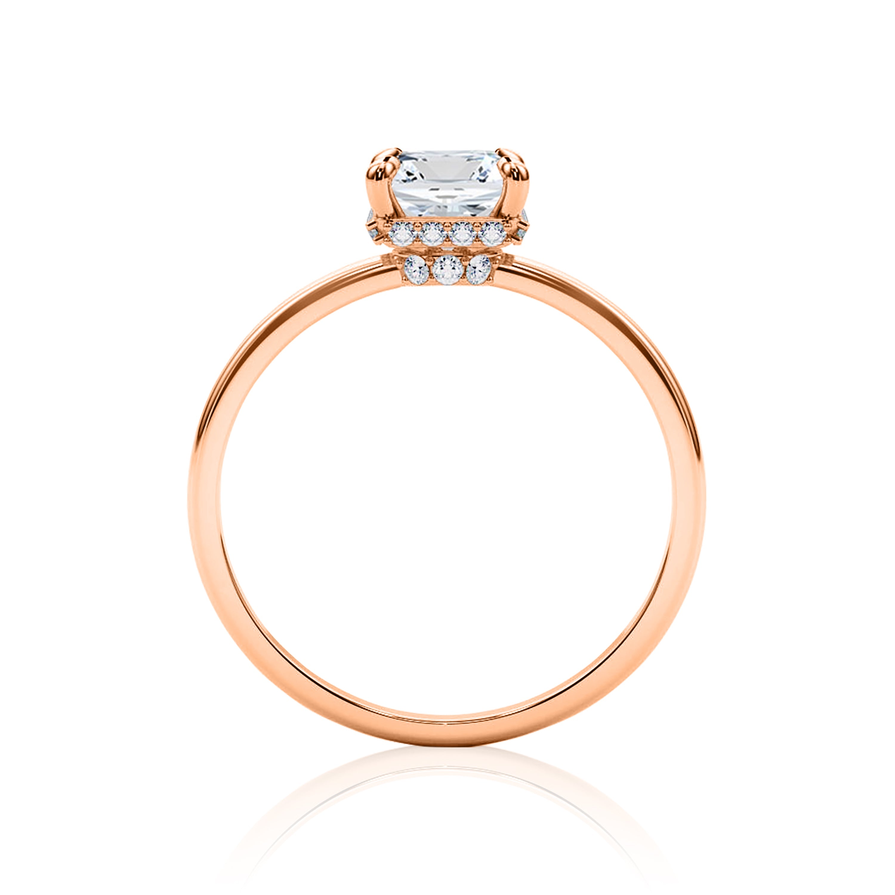 #Metal_14K Rose Gold#Shape_Emerald