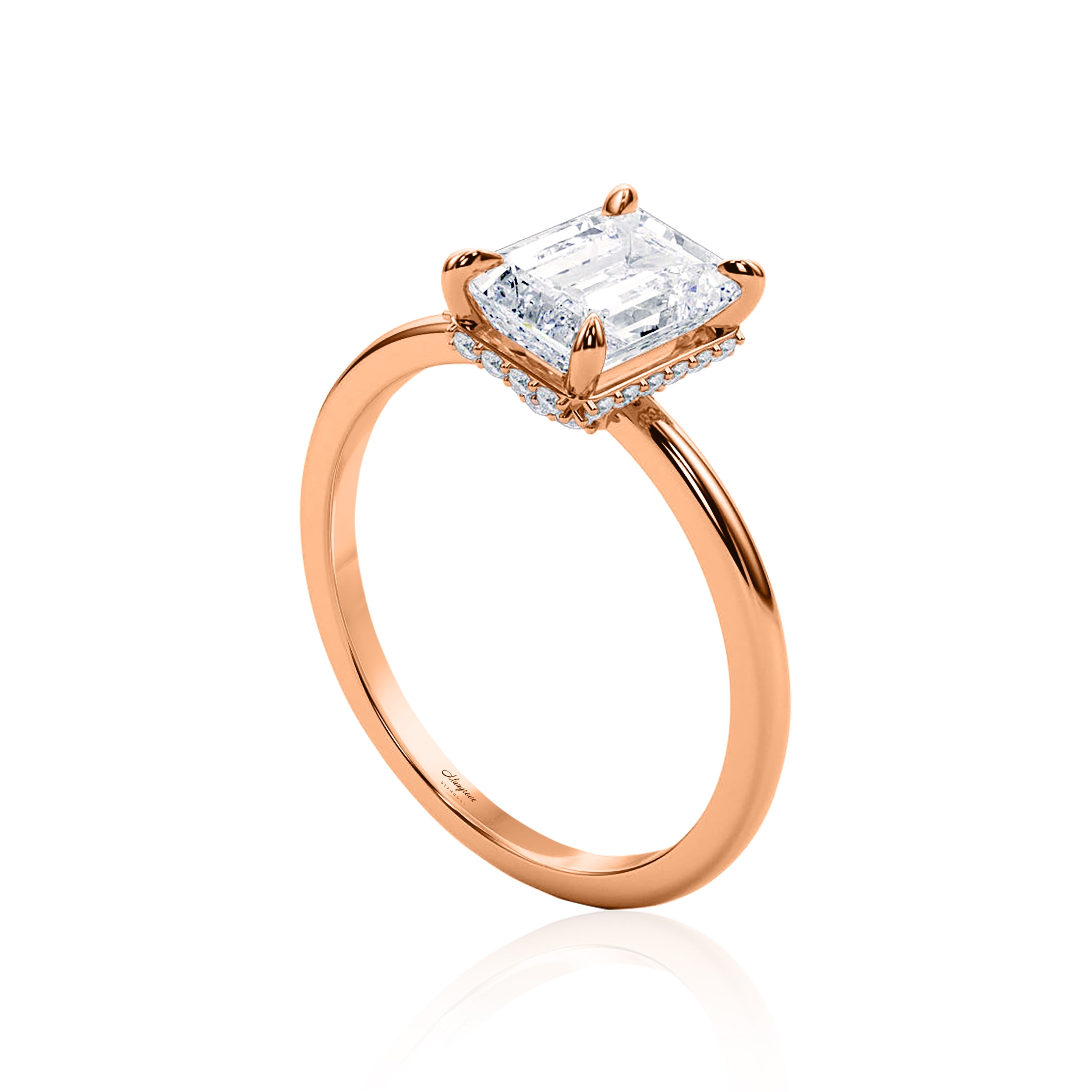 #Metal_14K Rose Gold#Shape_Emerald