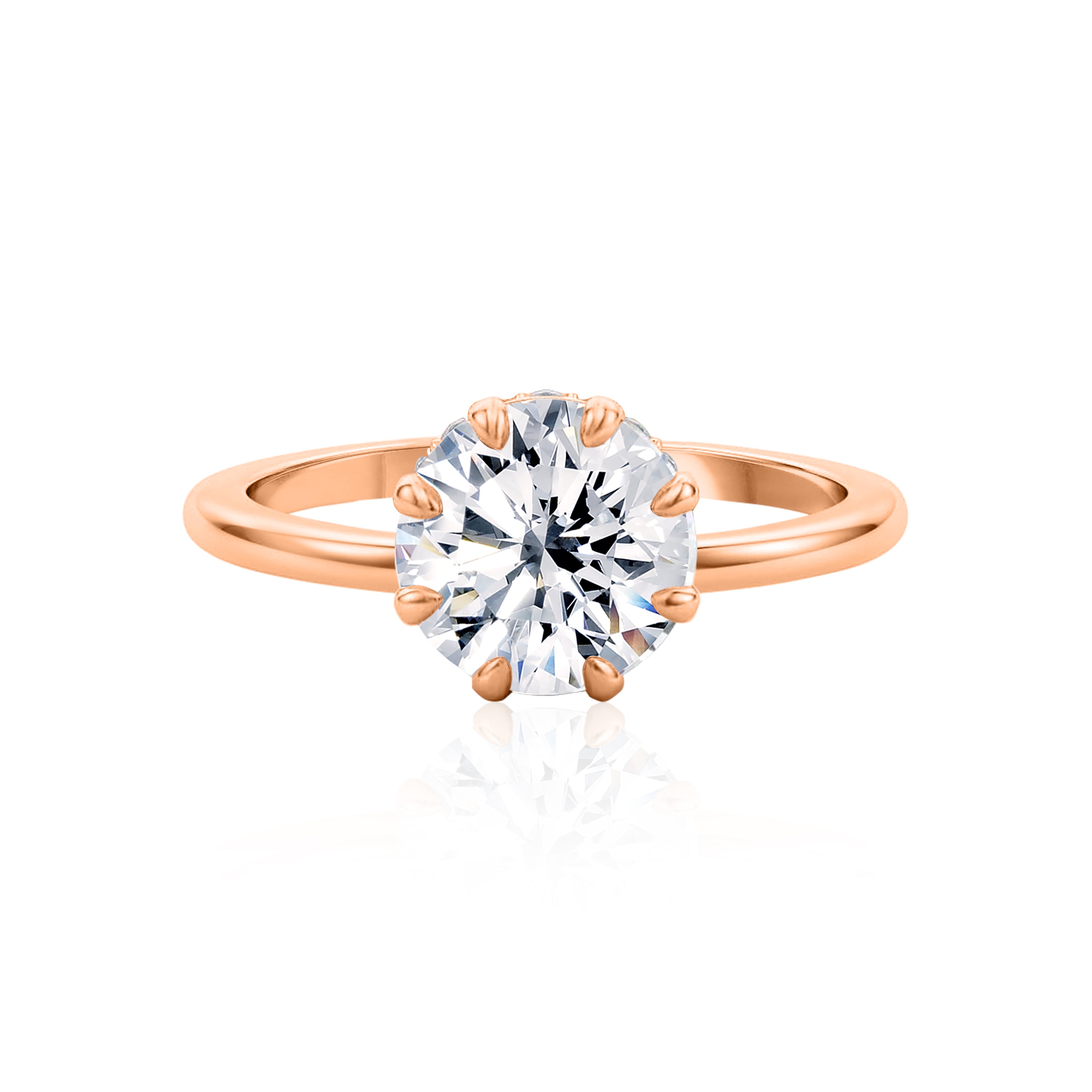 #Metal_14K Rose Gold#Shape_Round