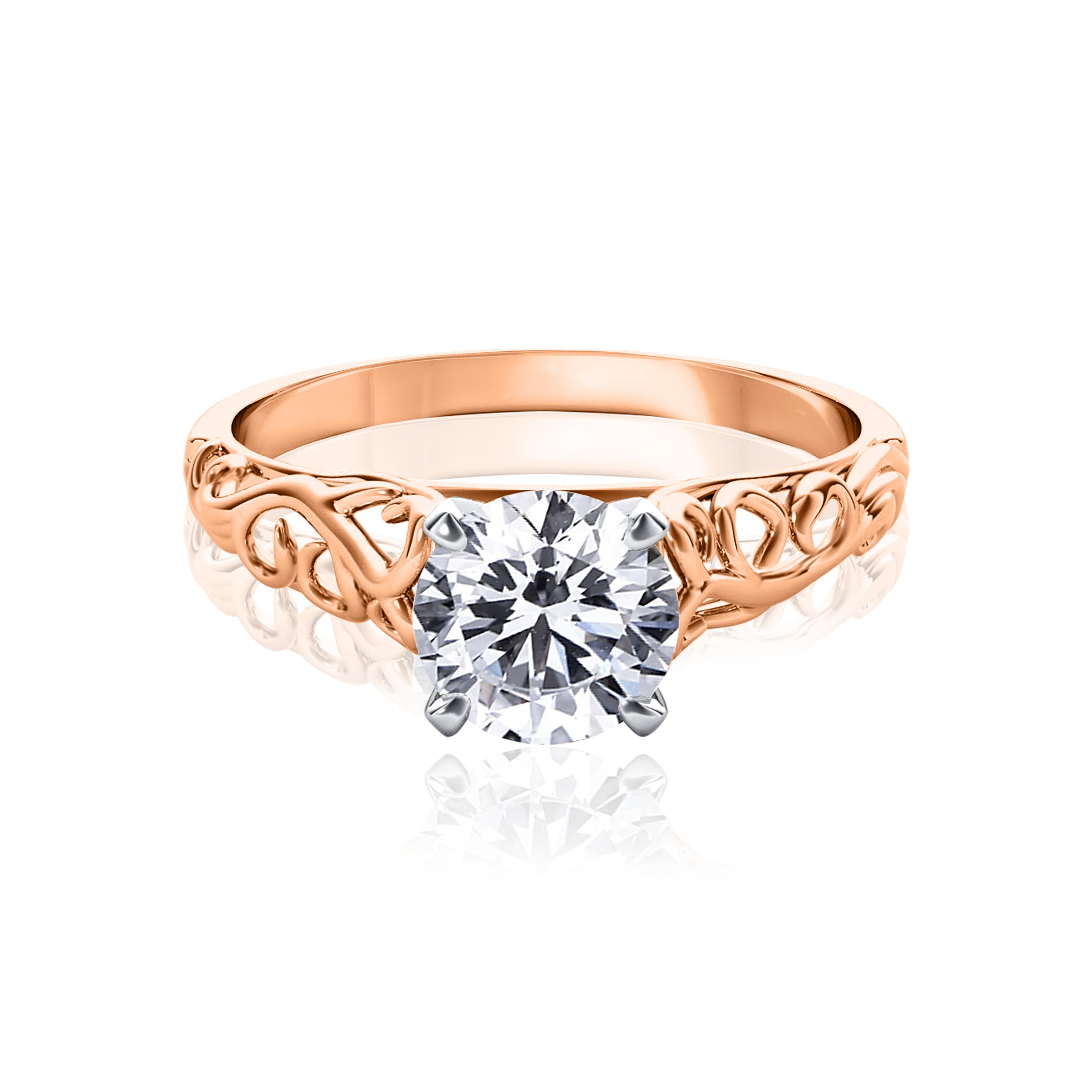 #Metal_14K Rose Gold#Prong_Standard#Shape_Round#Prong_6