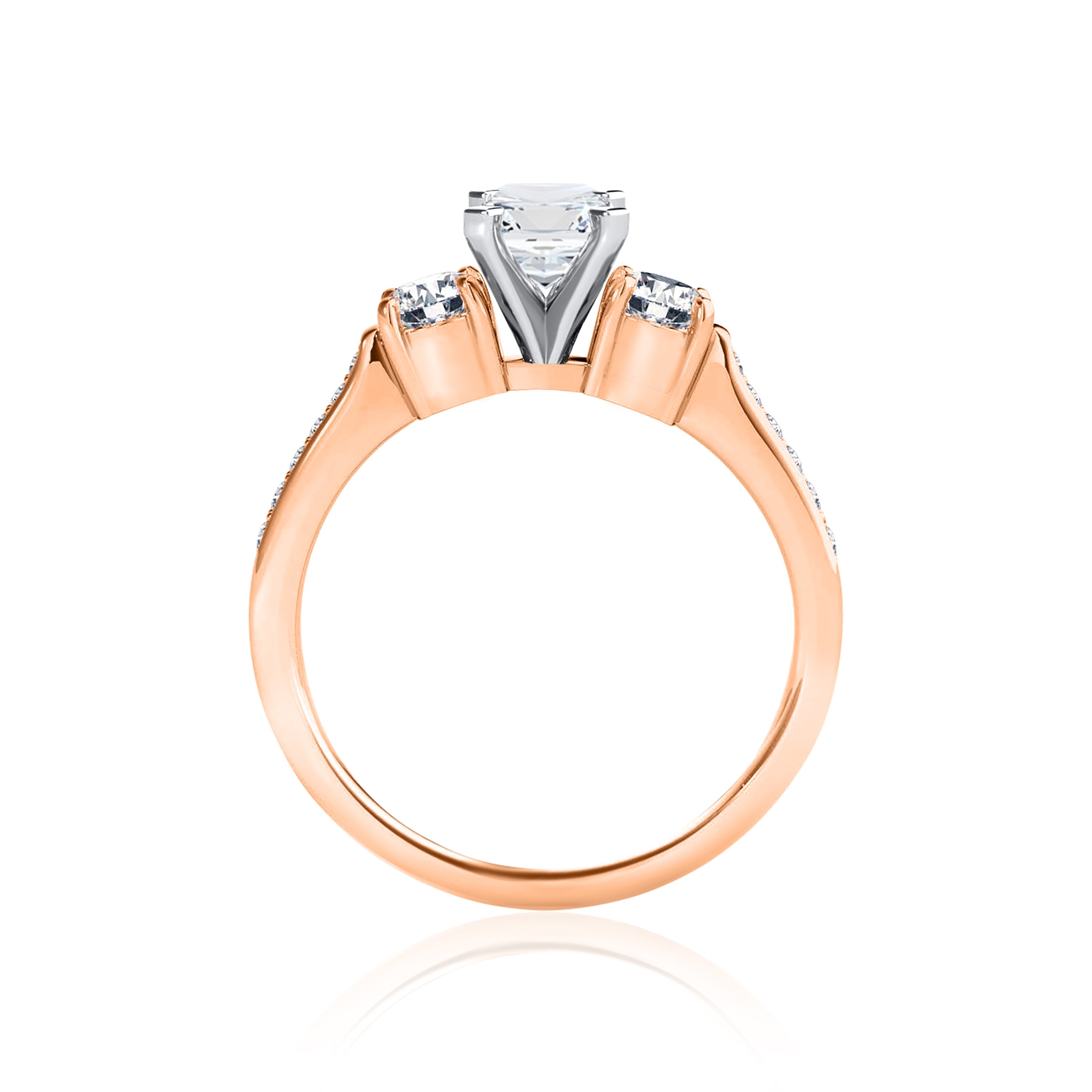 #Metal_14K Rose Gold#Prong_Standard#Shape_Radiant