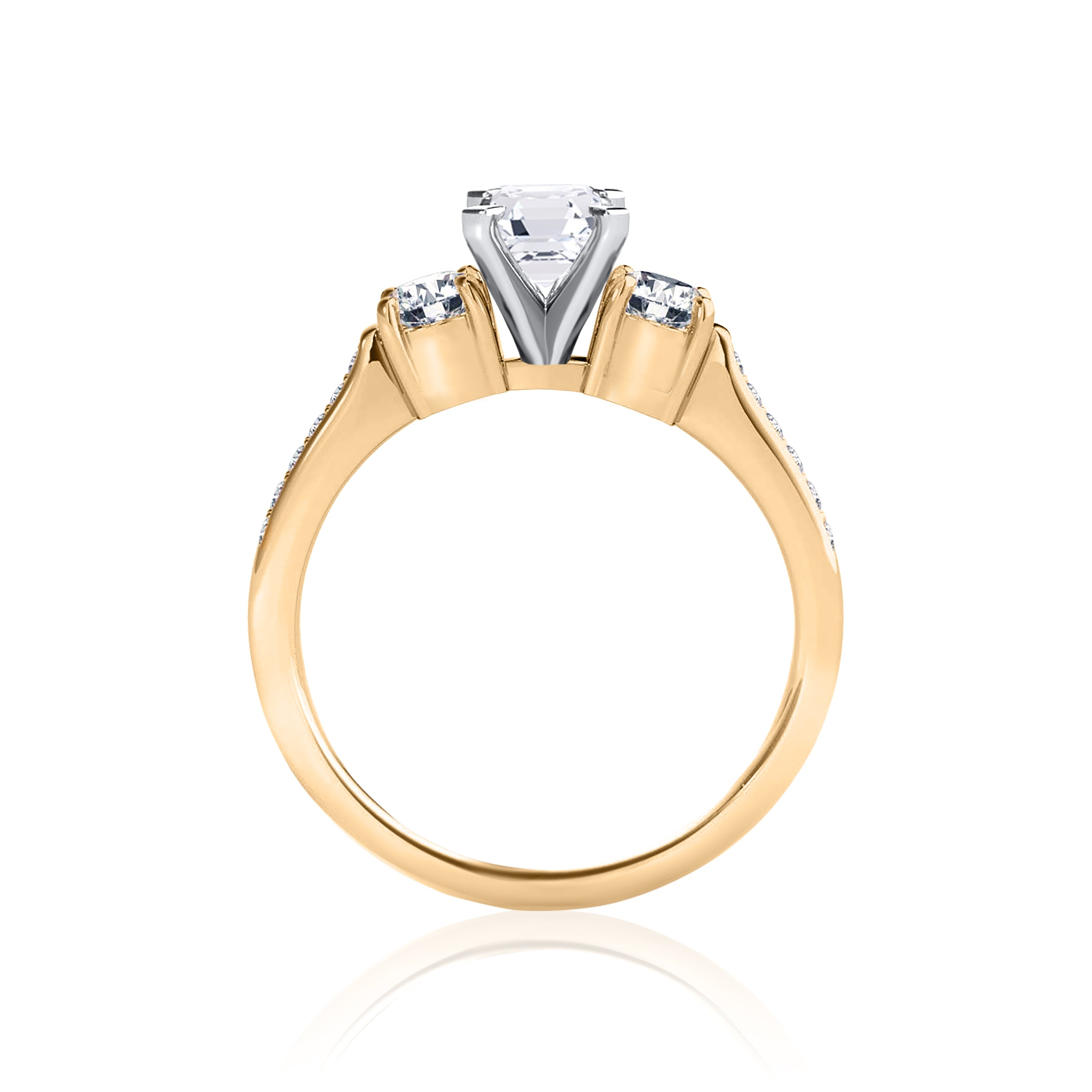 #Metal_14K Yellow Gold#Prong_Standard#Shape_Emerald#Metal_18K Yellow Gold