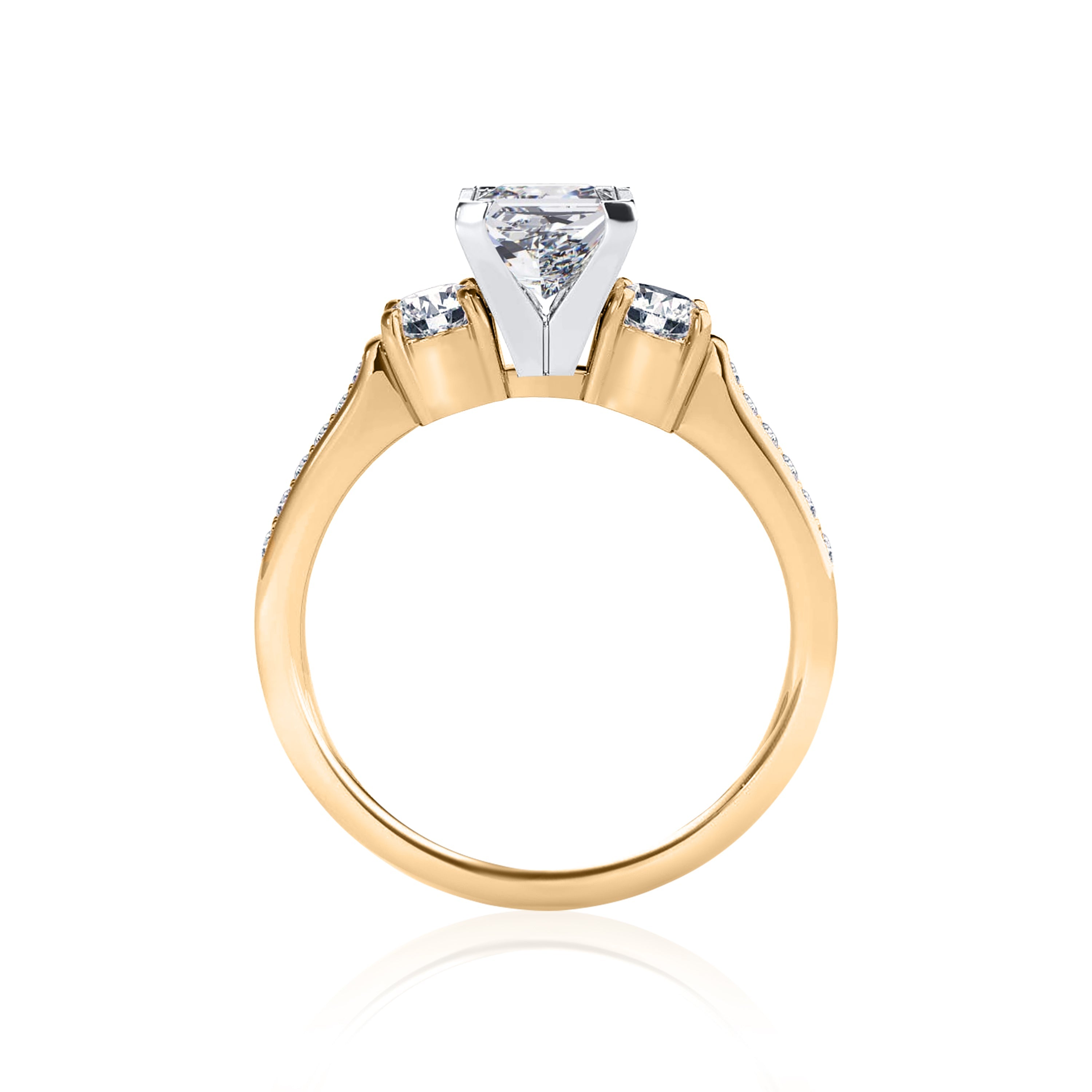 #Metal_14K Yellow Gold#Prong_Standard#Shape_Princess#Metal_18K Yellow Gold