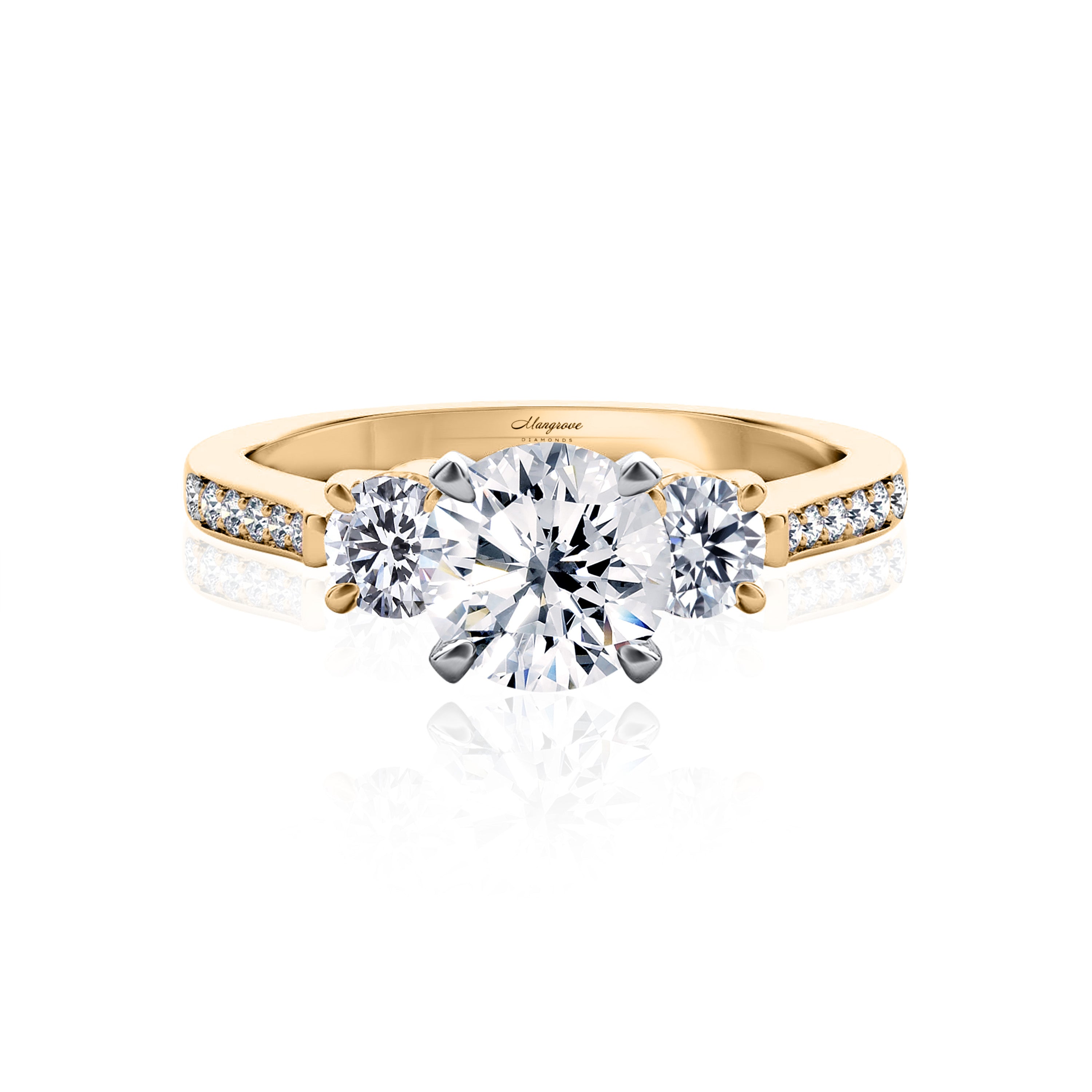 #Metal_14K Yellow Gold#Prong_Standard#Shape_Round#Metal_18K Yellow Gold