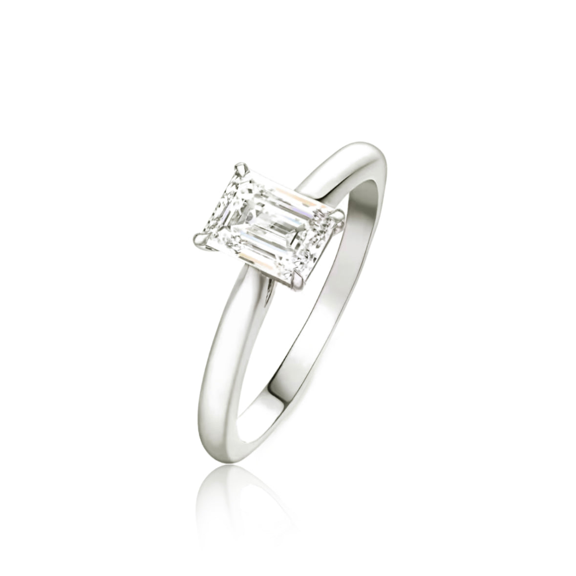 Lili Emerald-Cut Solitaire