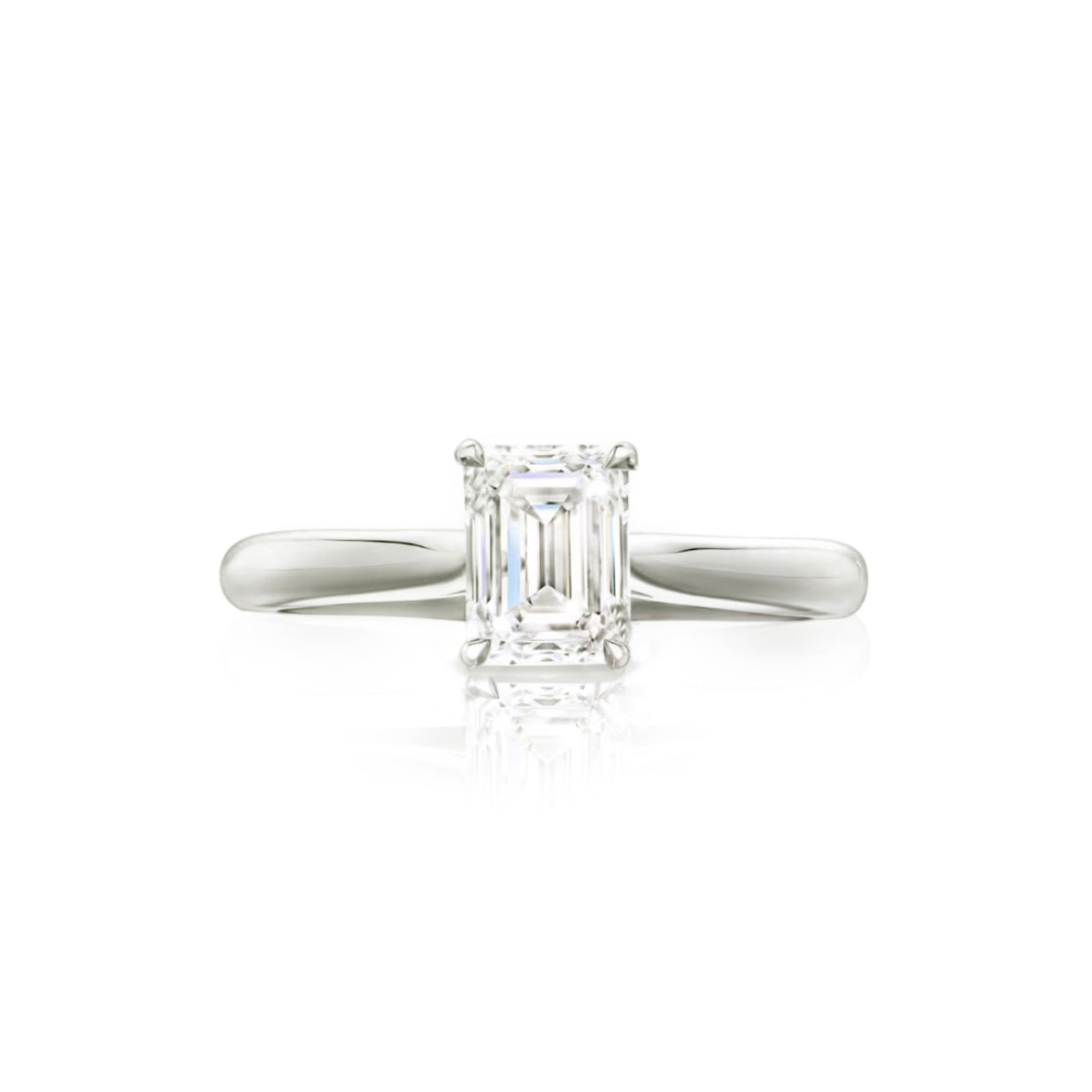 Lili Emerald-Cut Solitaire