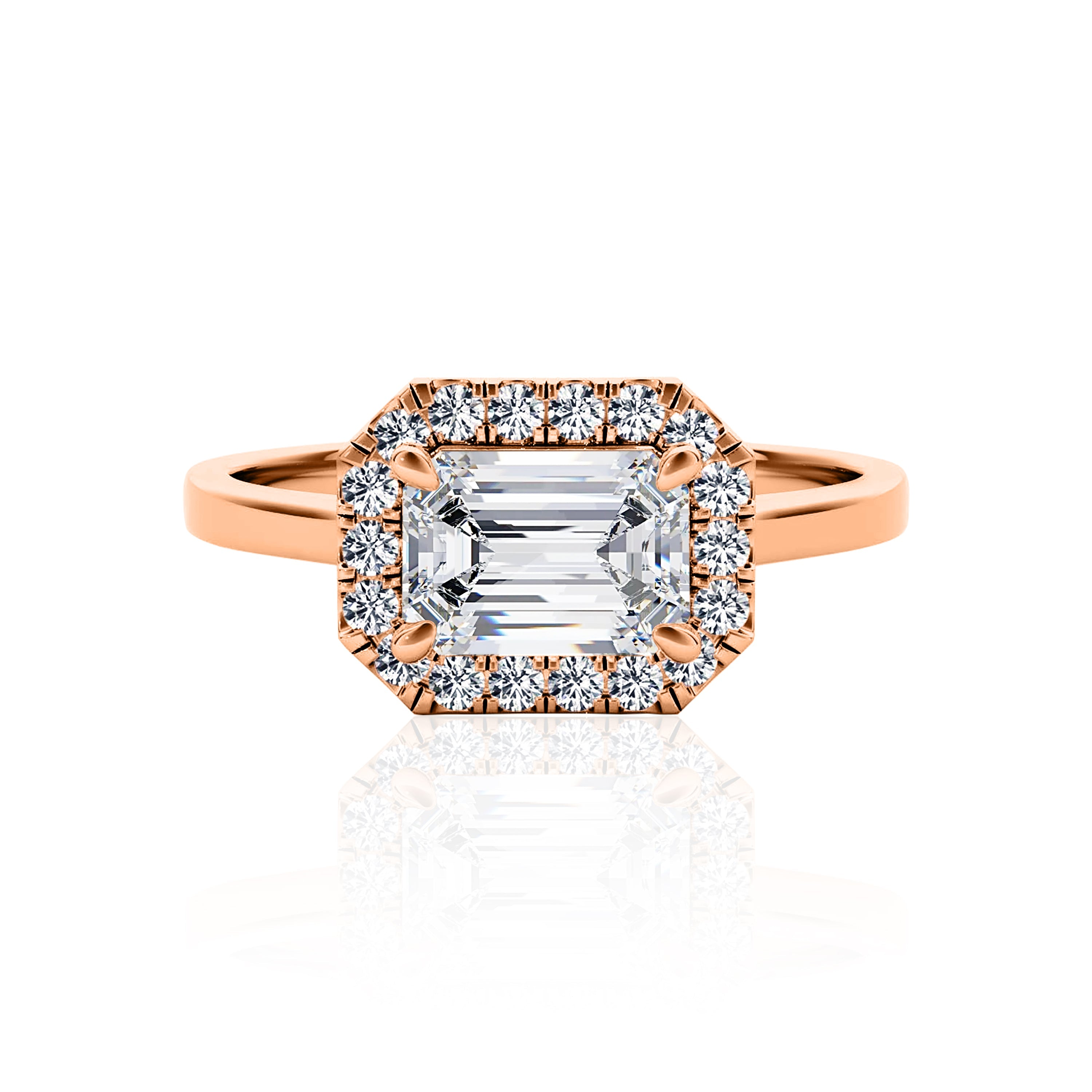 #Metal_14K Rose Gold#Shape_Emerald