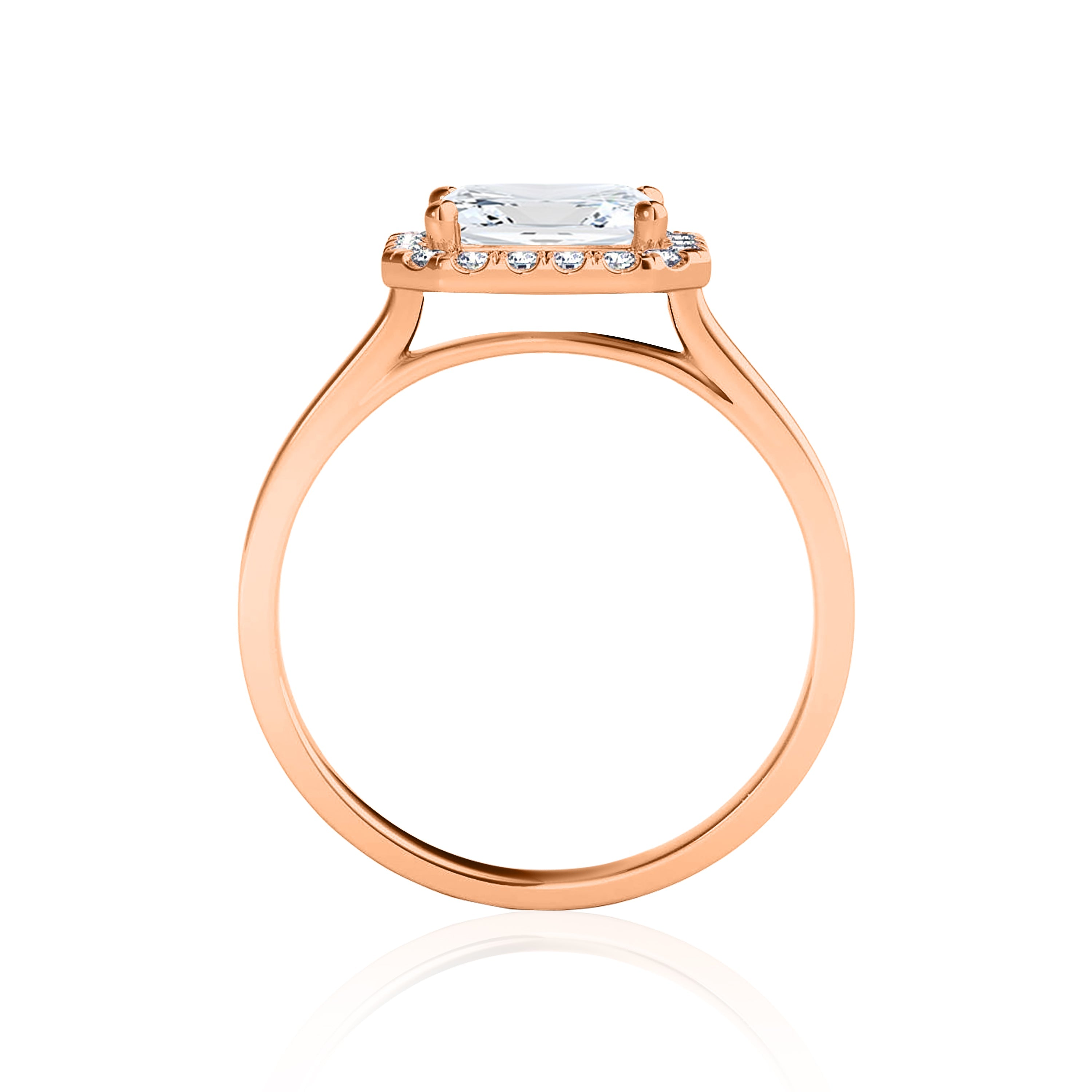 #Metal_14K Rose Gold#Shape_Emerald