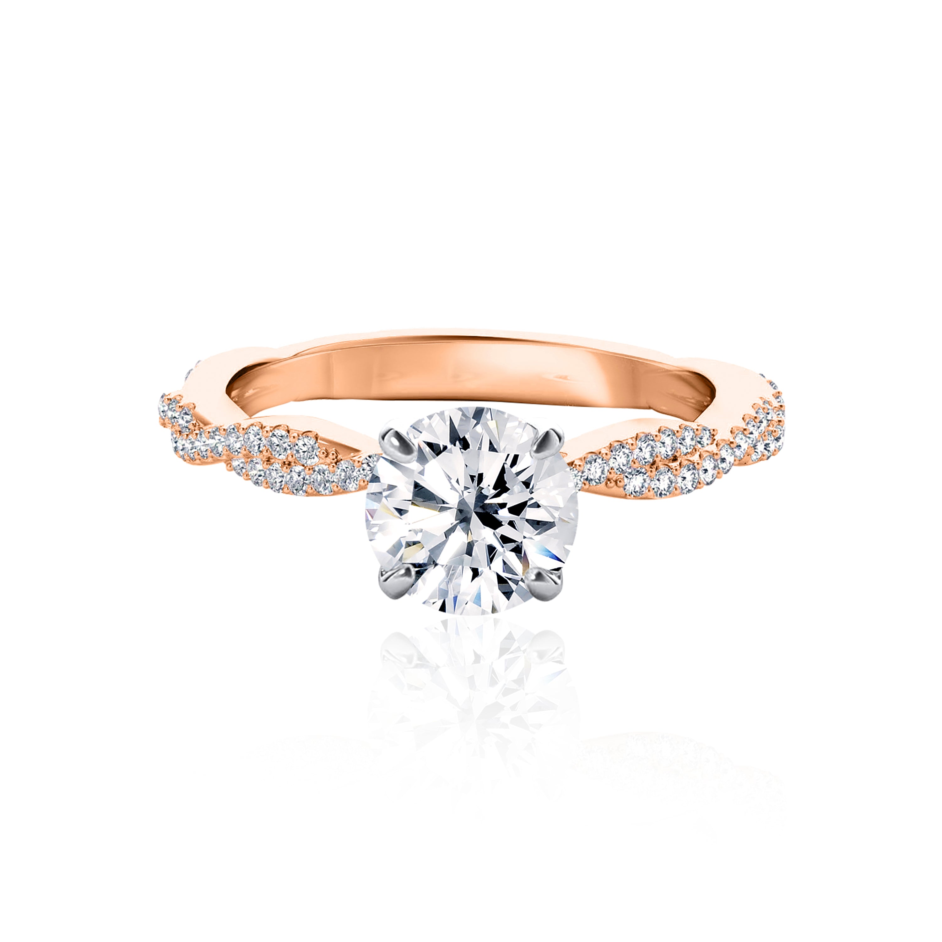 #Metal_14K Rose Gold#Prong_Standard#Shape_Round