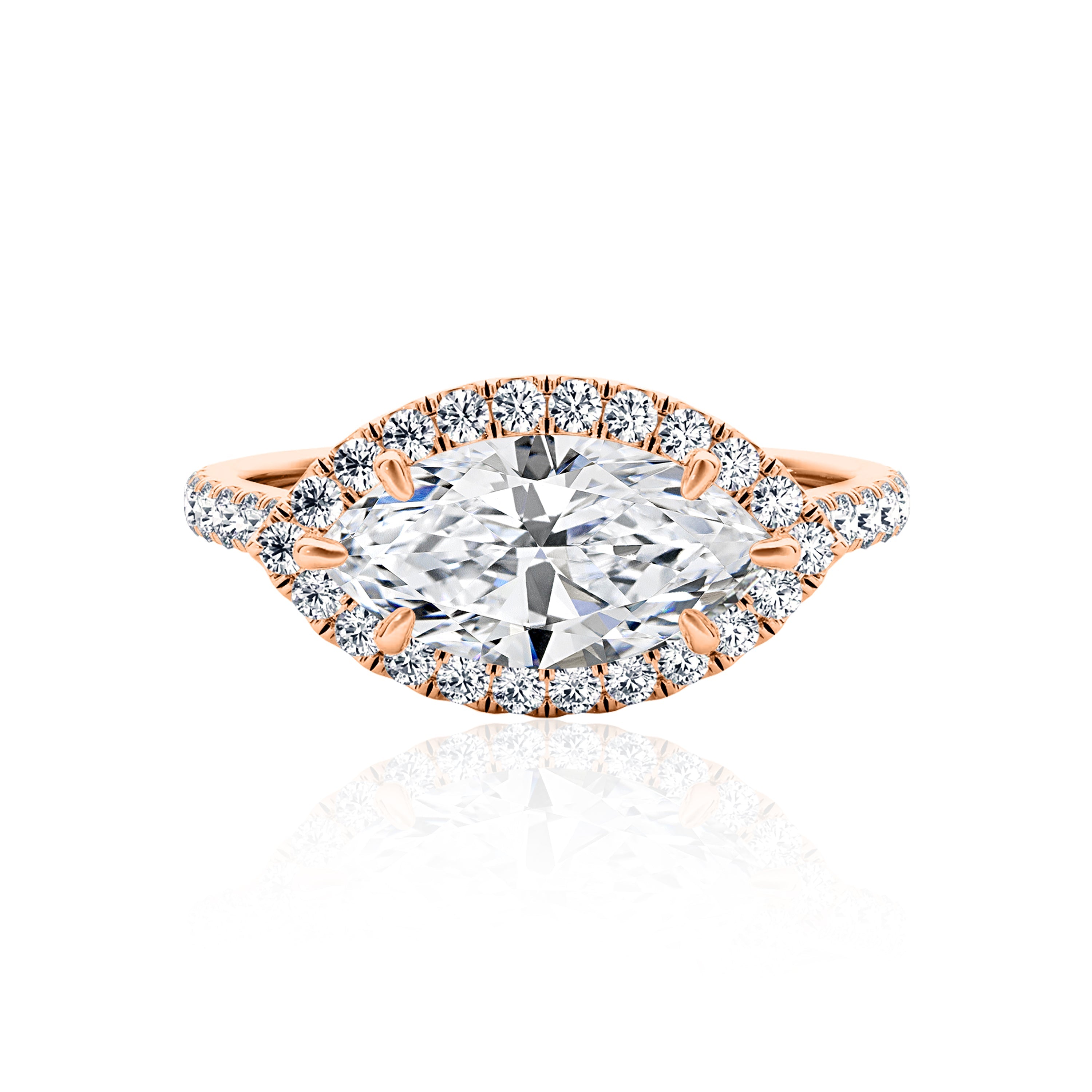 #Metal_14K Rose Gold#Shape_Marquise