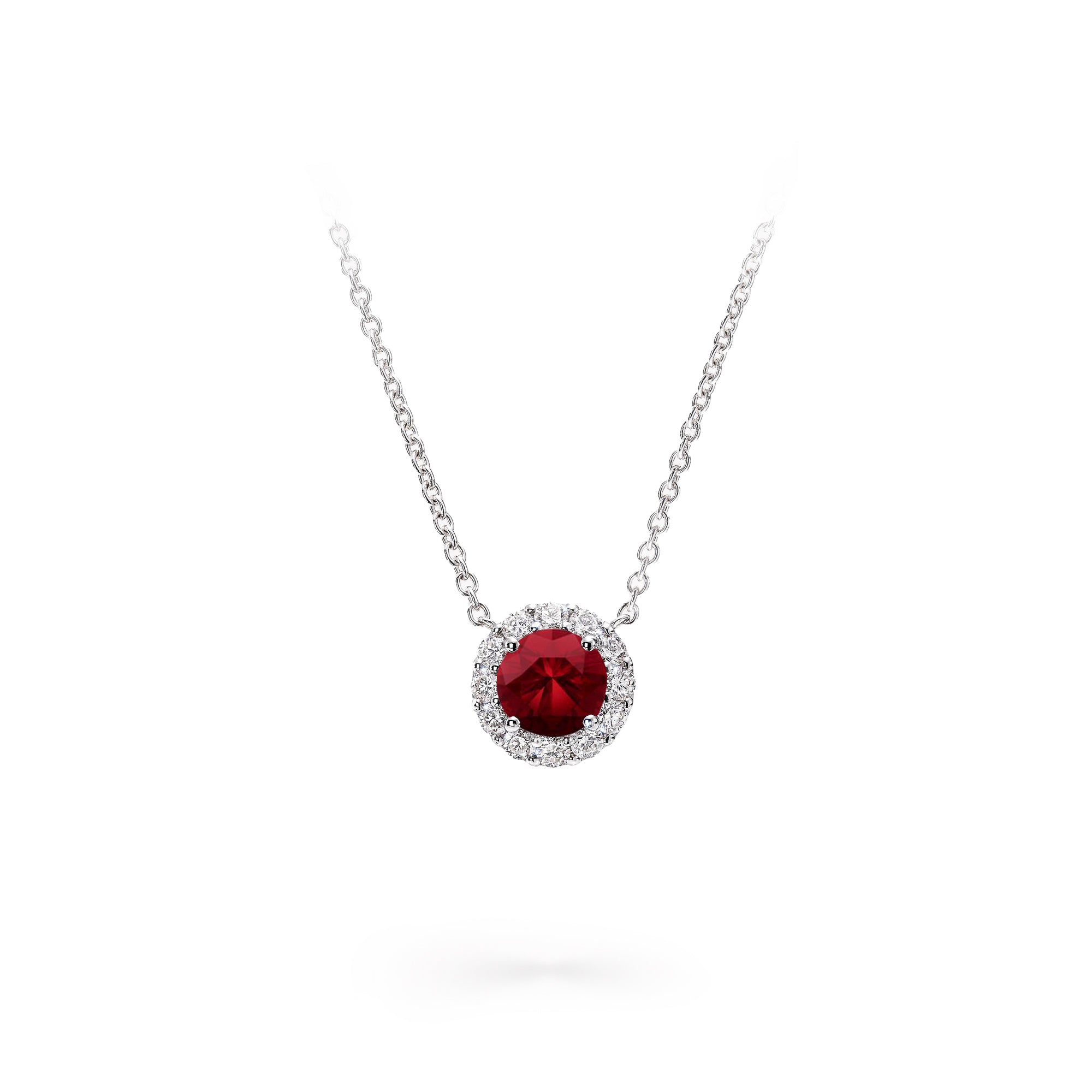 Ruby Halo Pendant