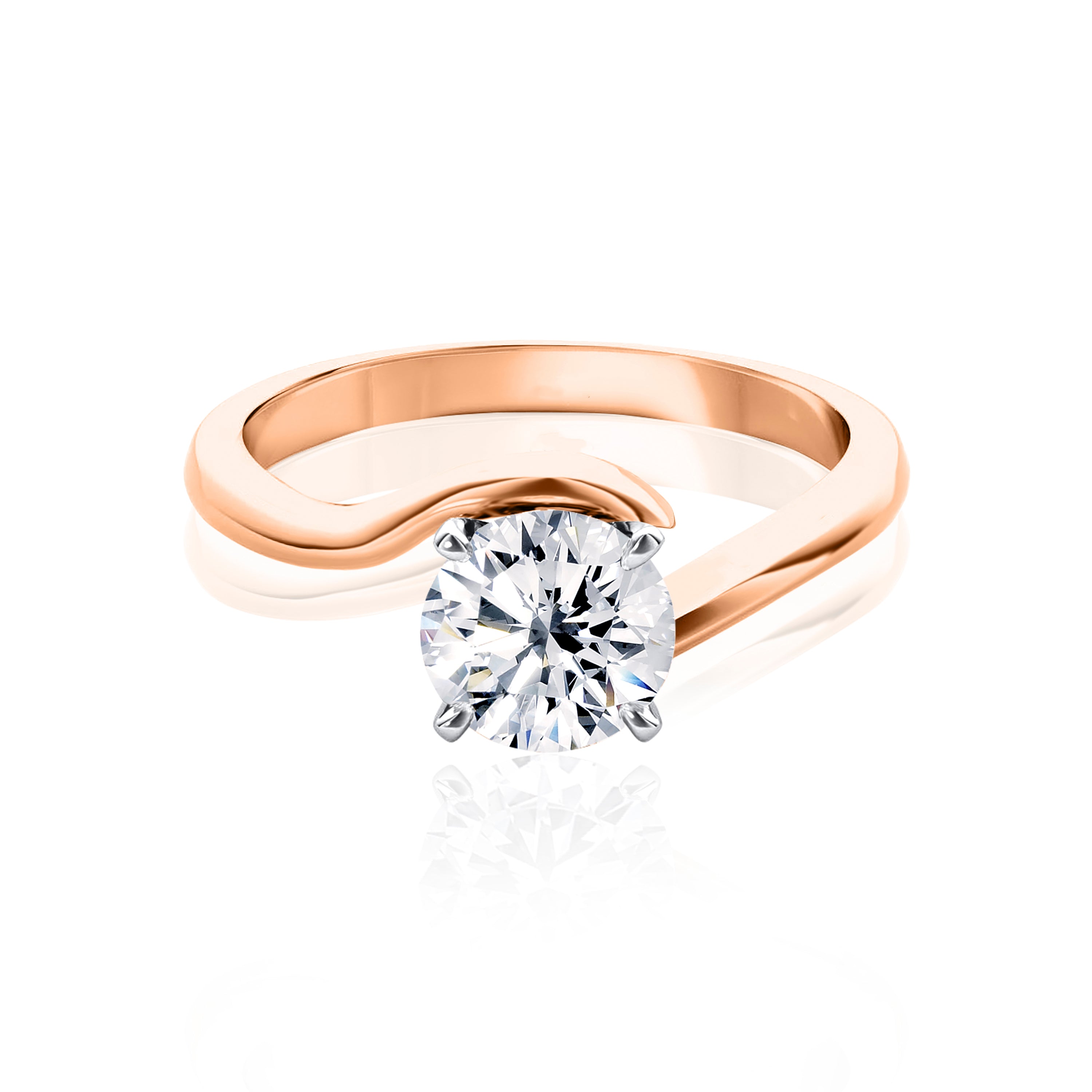 #Metal_14K Rose Gold#Prong_Standard#Shape_Round