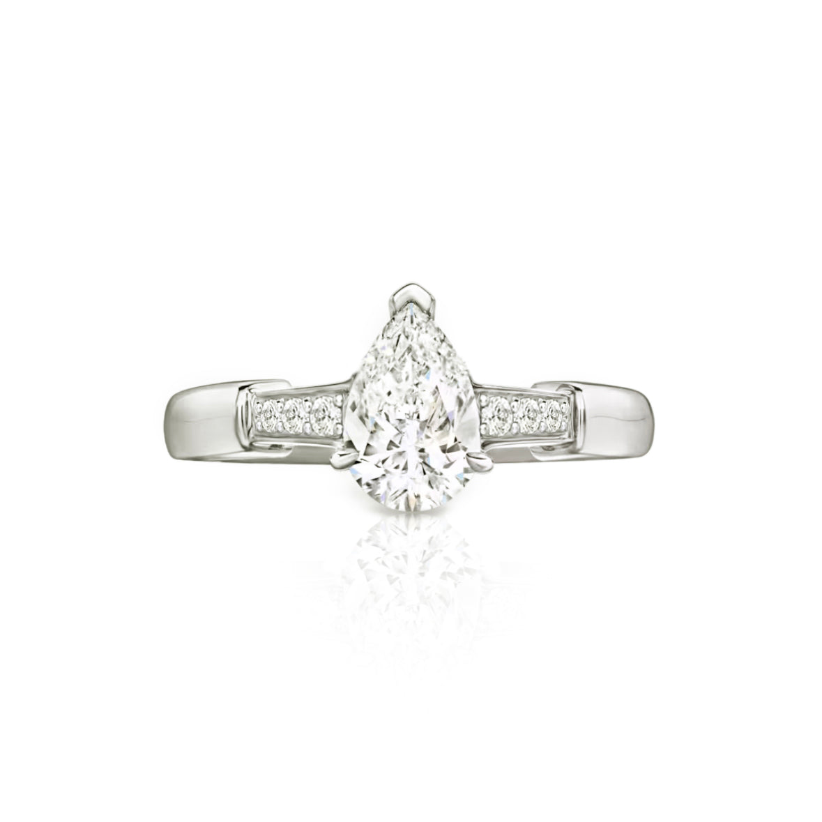 Sigma Pear-Shaped Diamond Engagement Ring