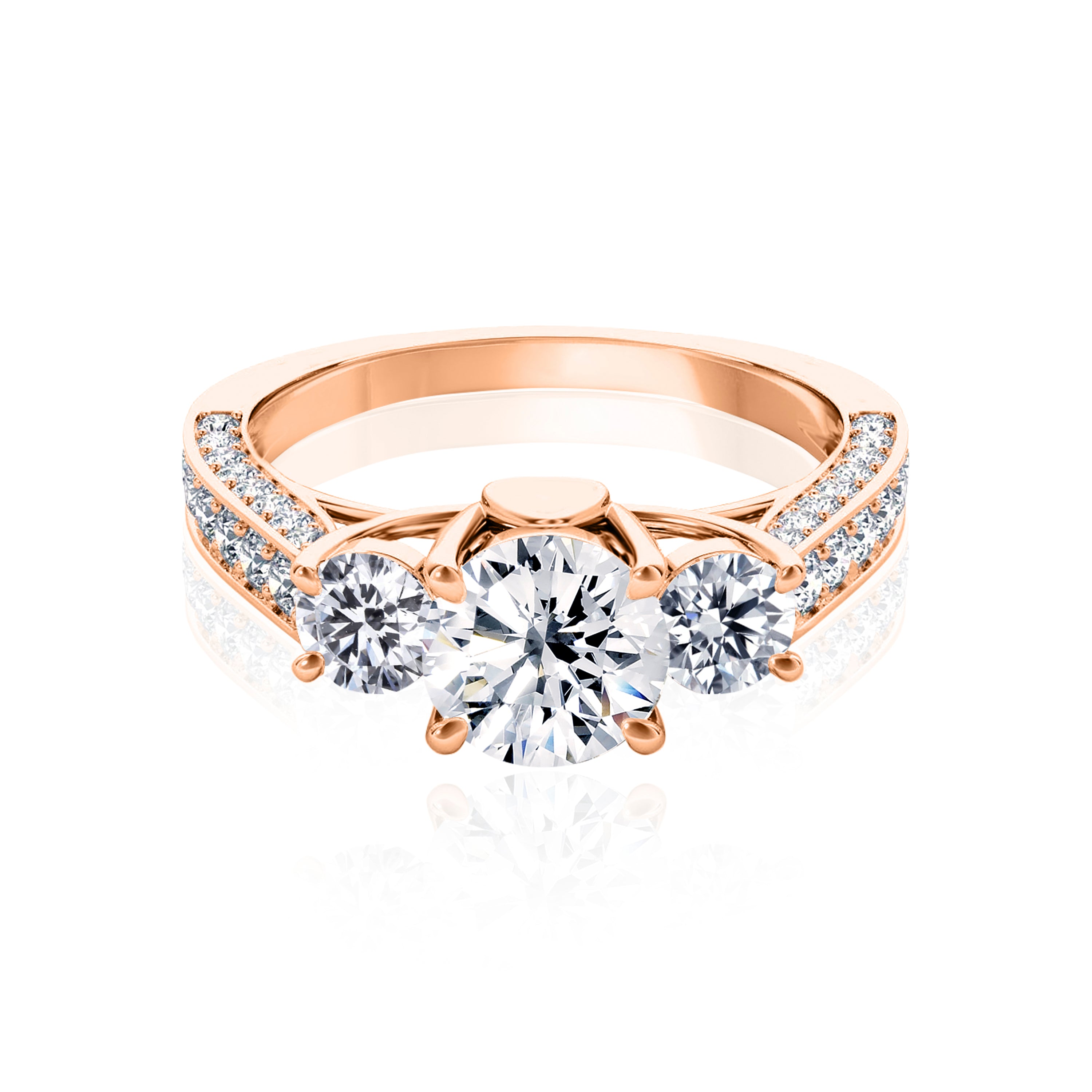 #Metal_14K Rose Gold#Prong_Standard#Shape_Round