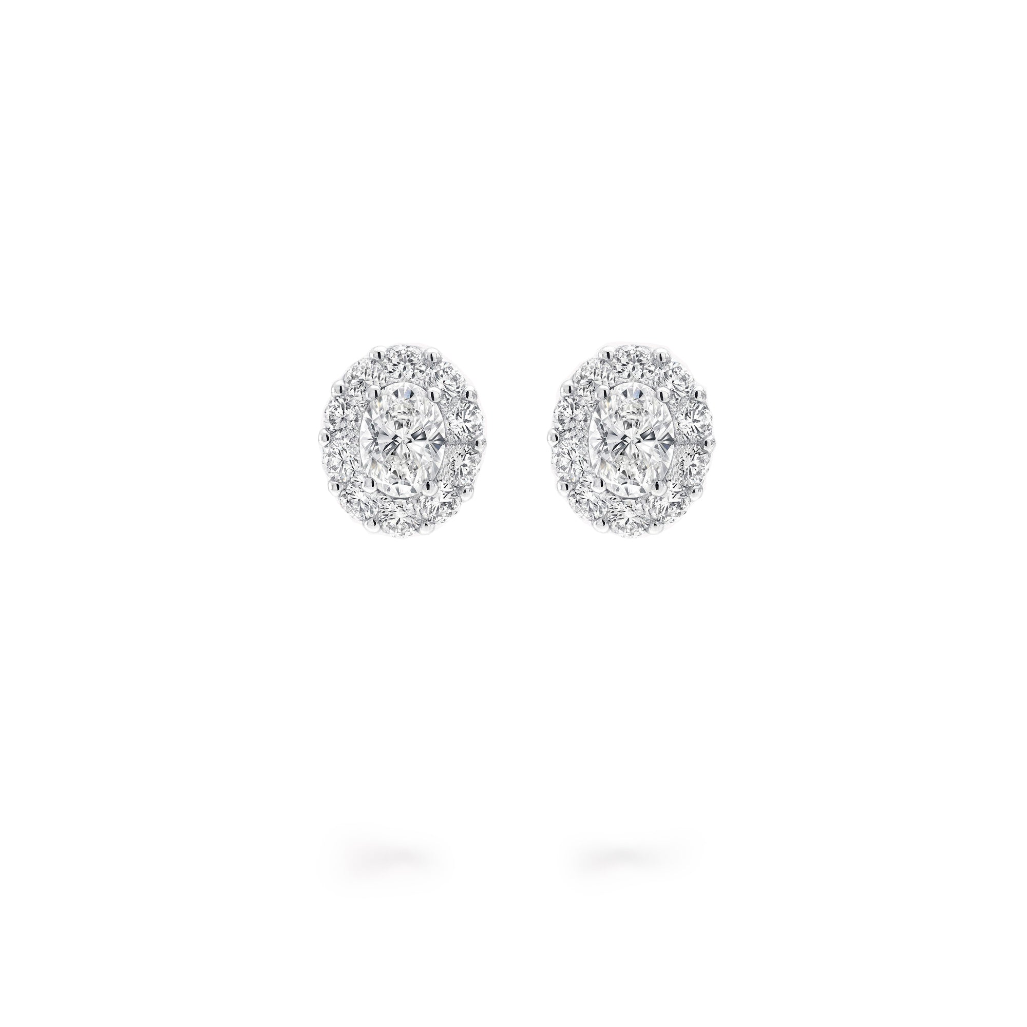 Celestial Oval Halo Diamond Studs