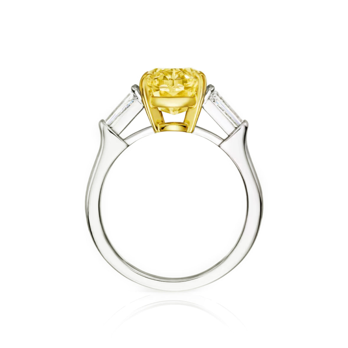 Blossom Oval-Shaped Yellow Diamond Ring