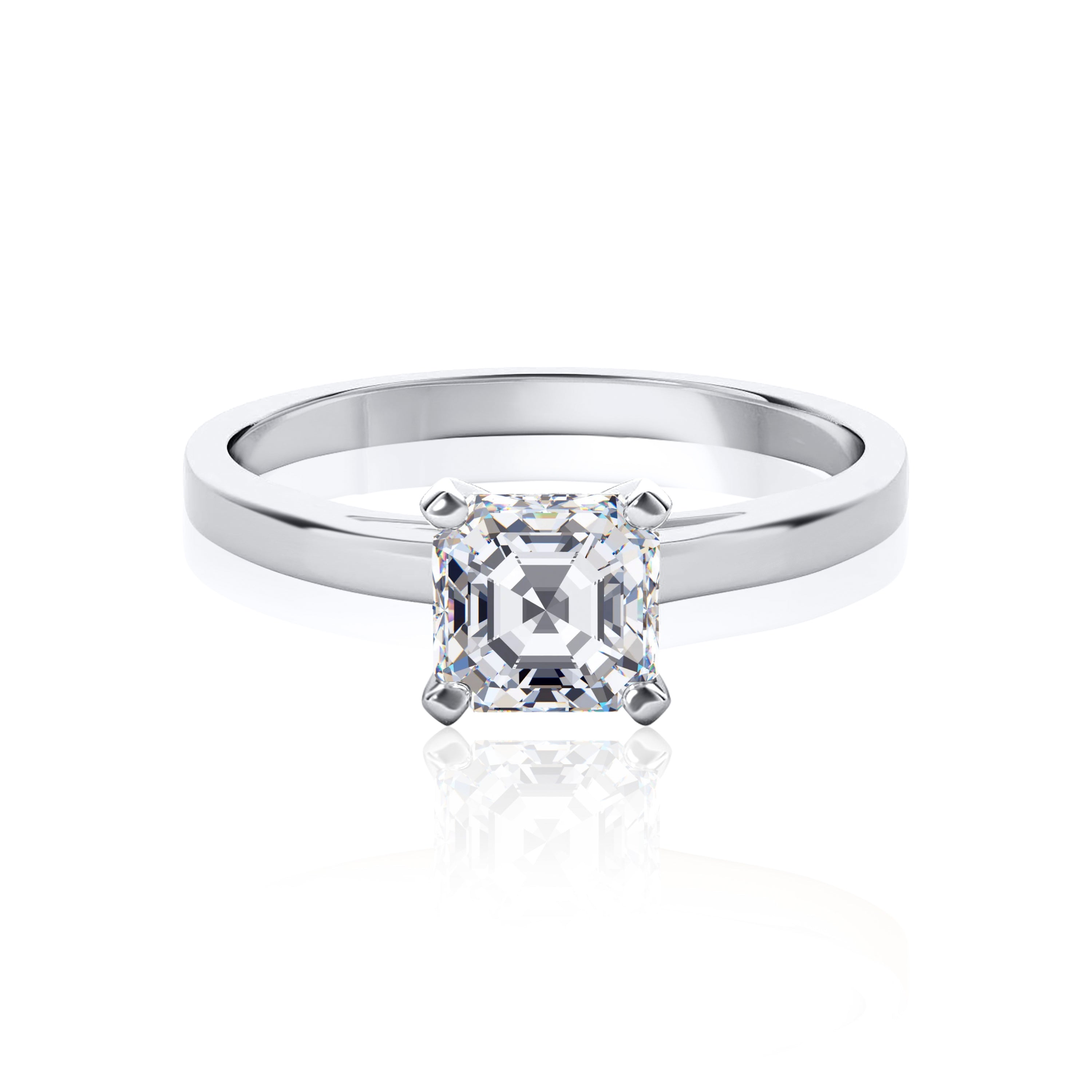 #Metal_14K White Gold#Prong_Standard#Shape_Asscher#Metal_18K White Gold#Metal_Platinum