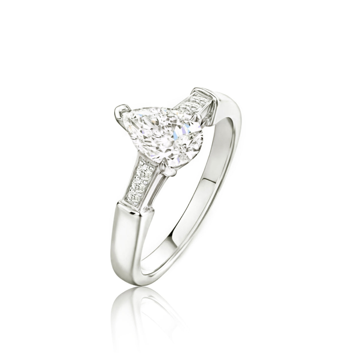 Sigma Pear-Shaped Diamond Engagement Ring