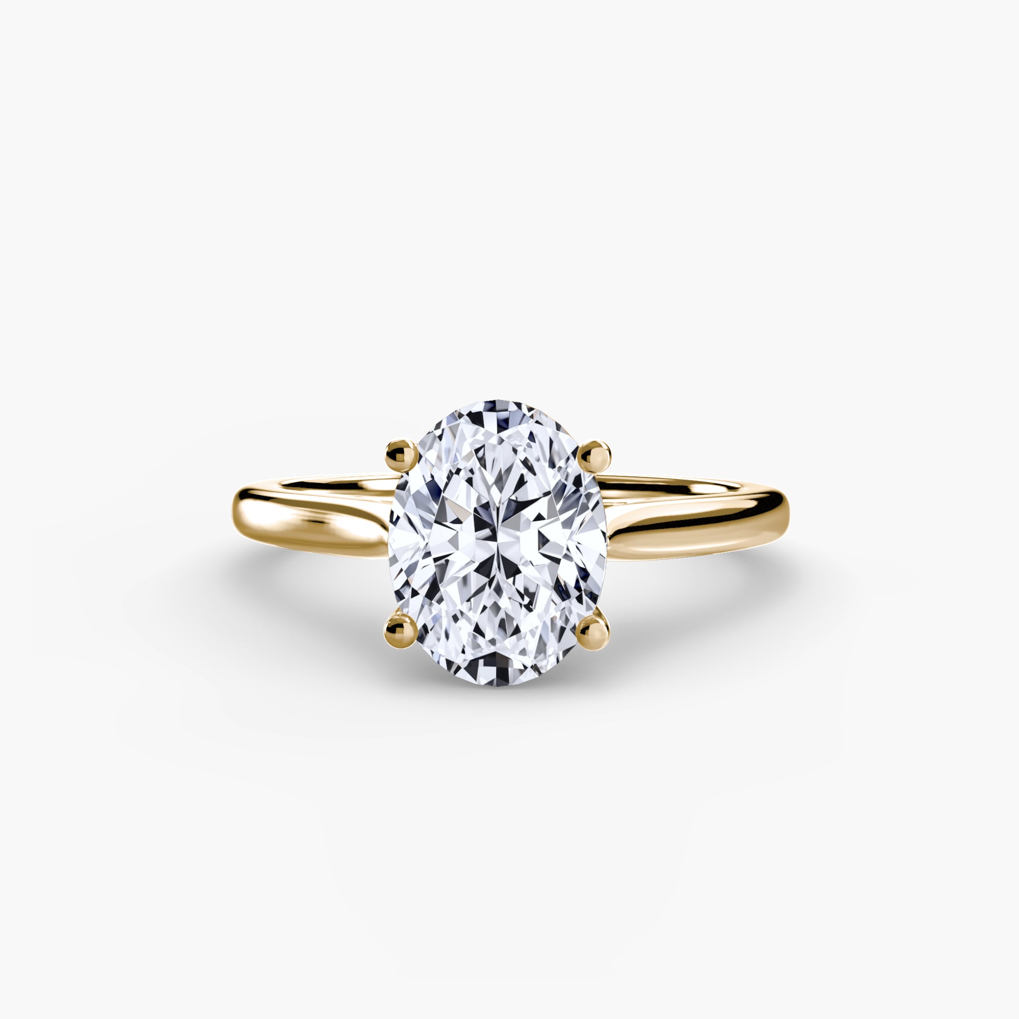 Gold ring with a large diamond 