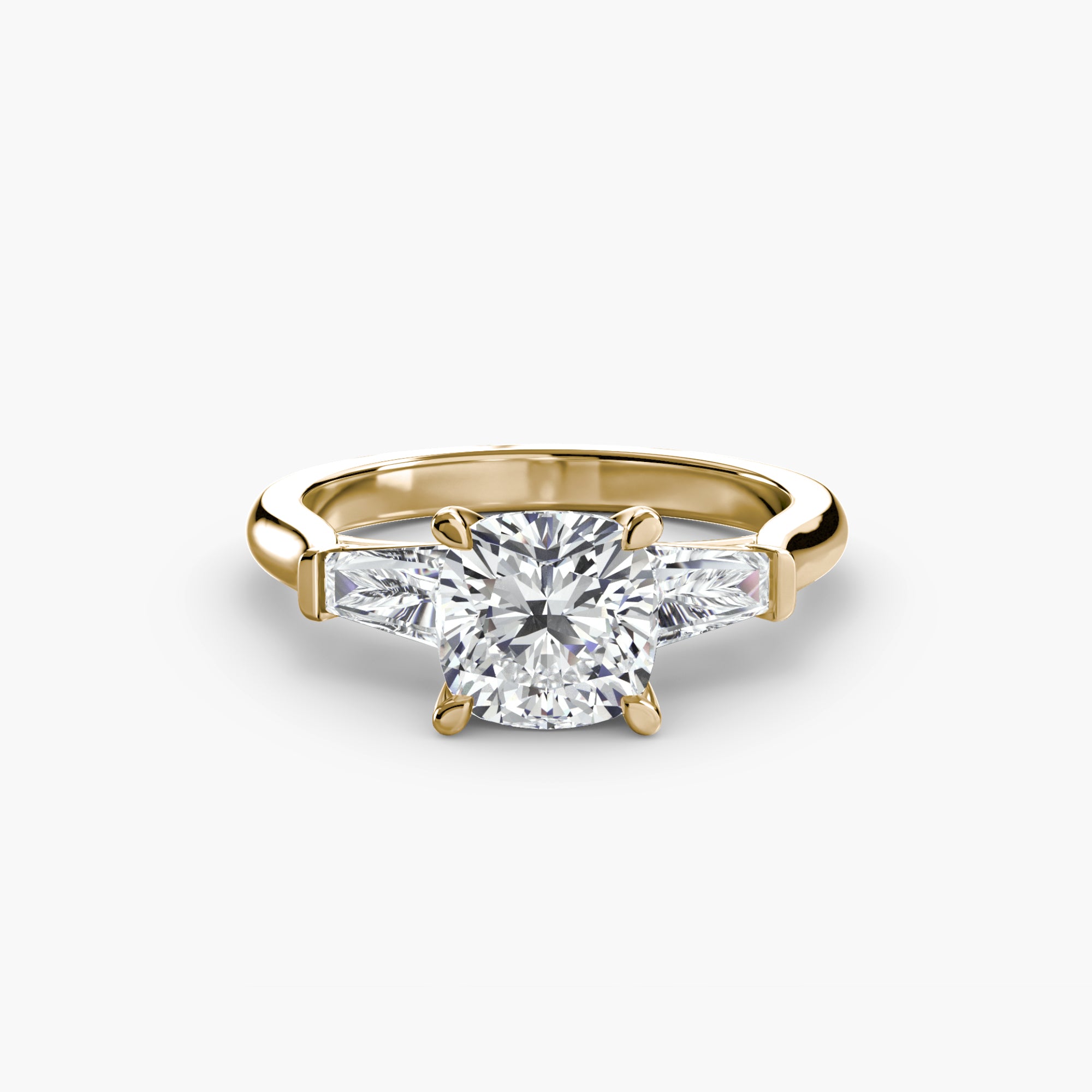Three-Stone Ring (Baguette Side Stones)