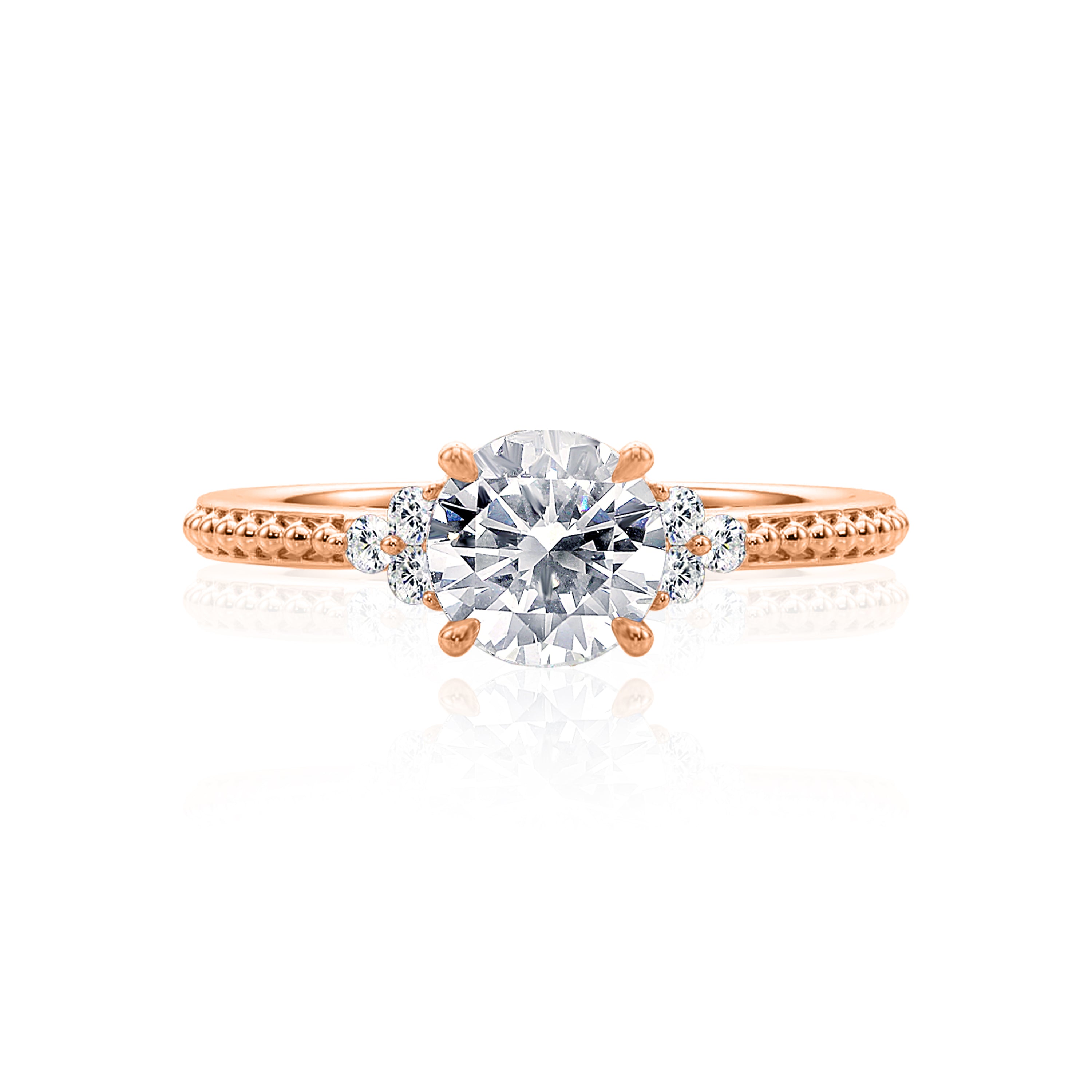 #Metal_14K Rose Gold#Shape_Round